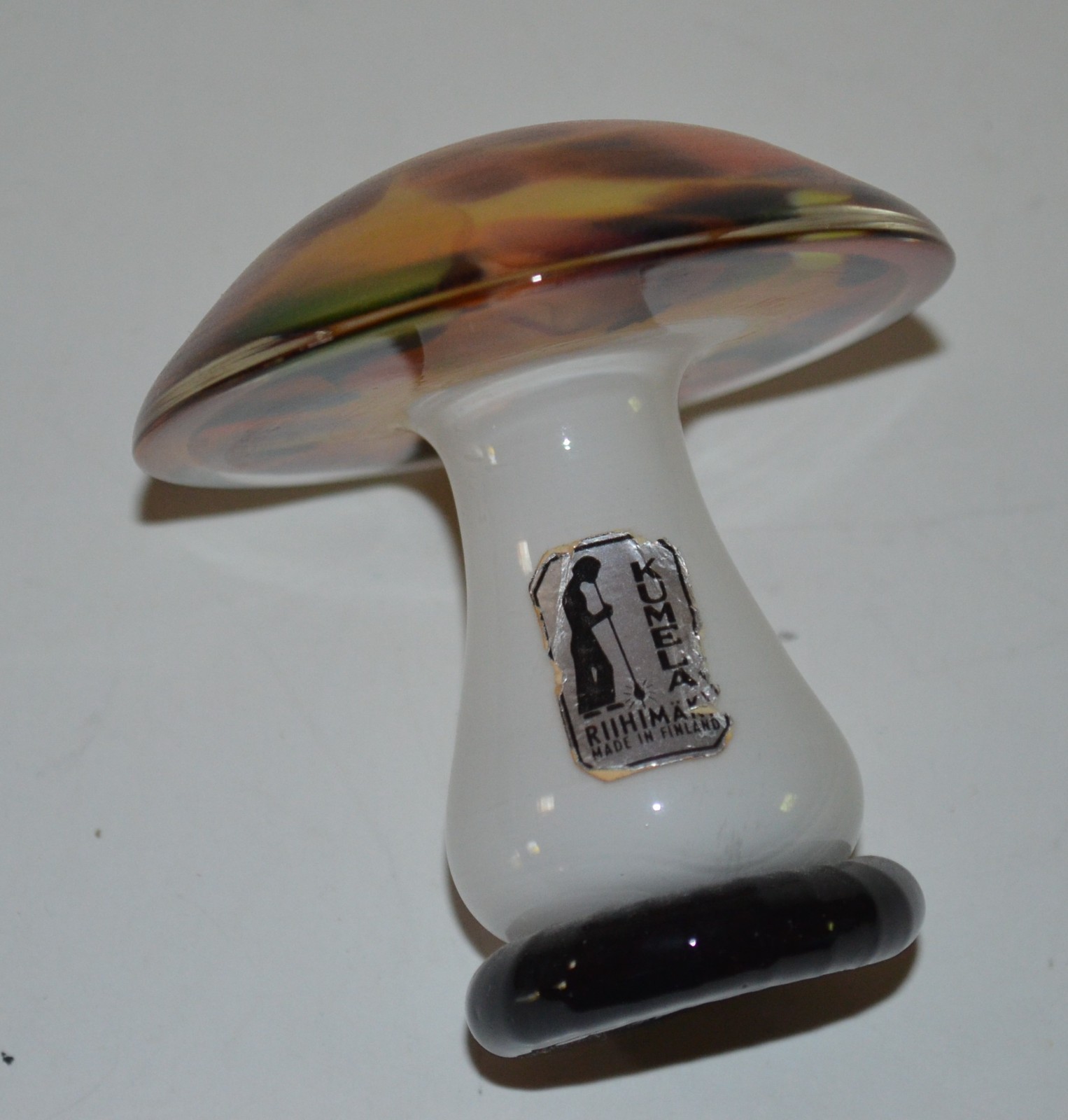 Kumela Finland Art Glass Mushroom VTG Scandinavian Handblown Mid‑Century Modern