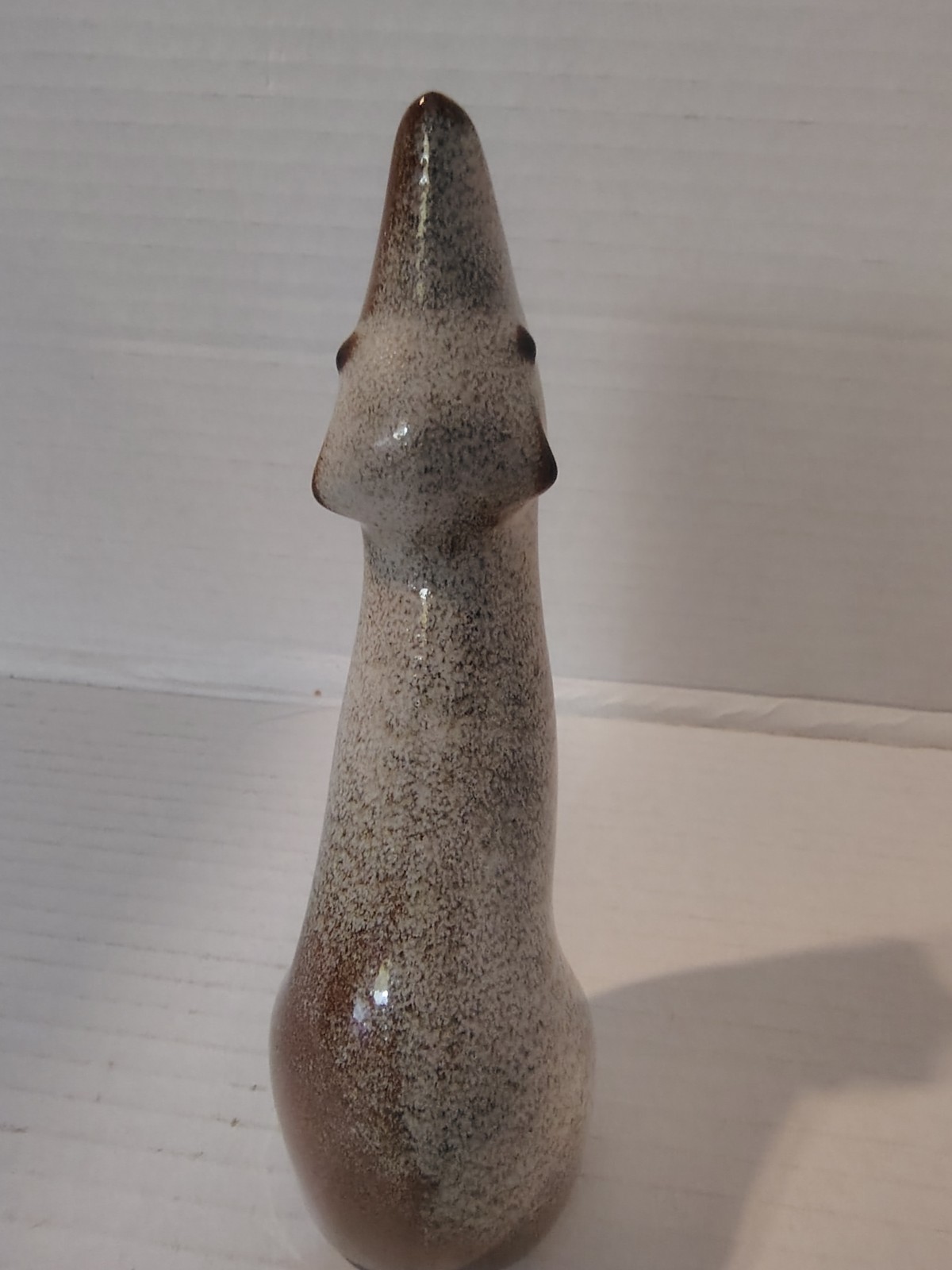 Vtg Howard Pierce MCM Pottery Hand Signed Howling Coyote Figurine