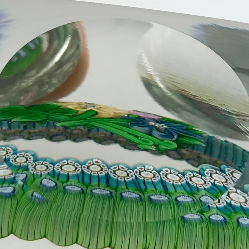 Perthshire 1983E Bouquet Lampwork Flowers Millefiori Faceted Paperweight Cert
