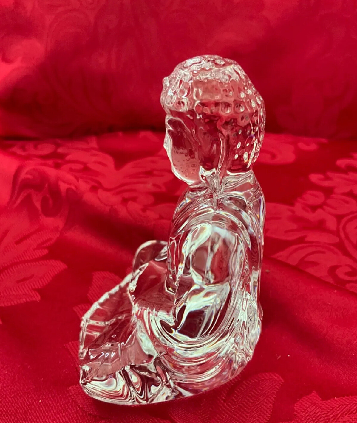 NIB NEW FLAWLESS Exceptional BACCARAT France Art Glass Crystal BUDDHA Figurine
