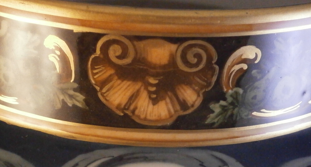 Huge Antique Seger KPM Berlin Porcelain Lidded Vase / Jar Porzellan Deckelvase