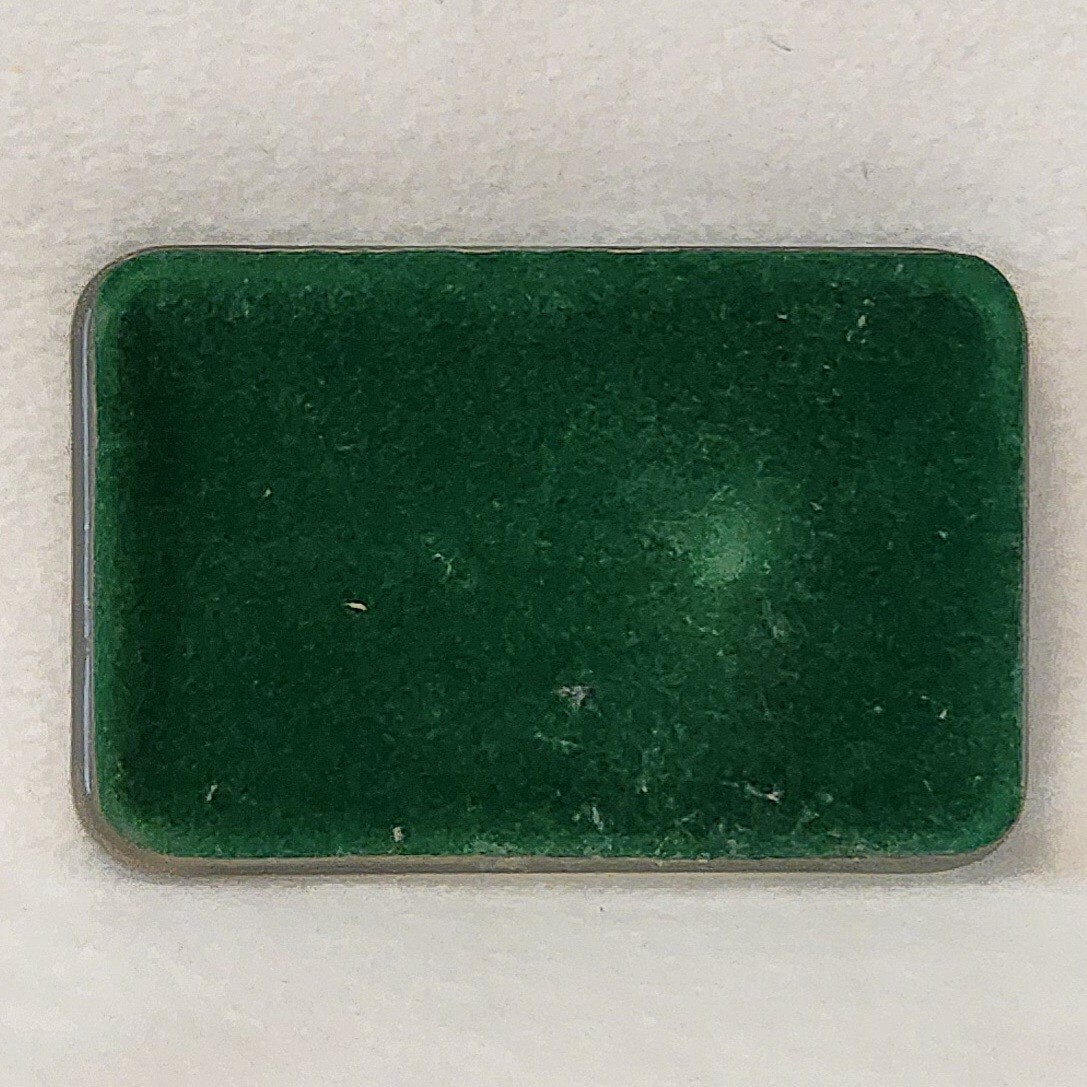 Vtg Glass Floral/Bird Paperweight 4-1/4″ x 3″ w/Green Felt Backing