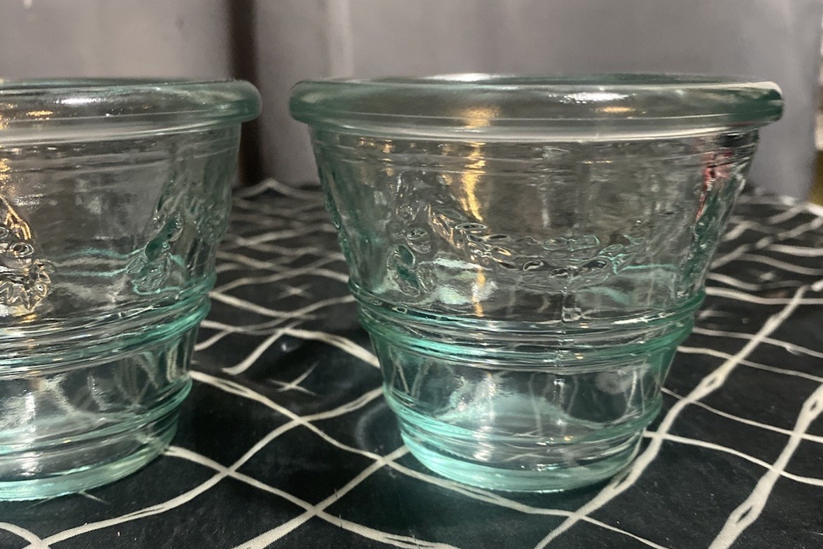 Replacement Vetreria Etrusca Set 2 Rocks Juice Glasses With Green #2 8 oz
