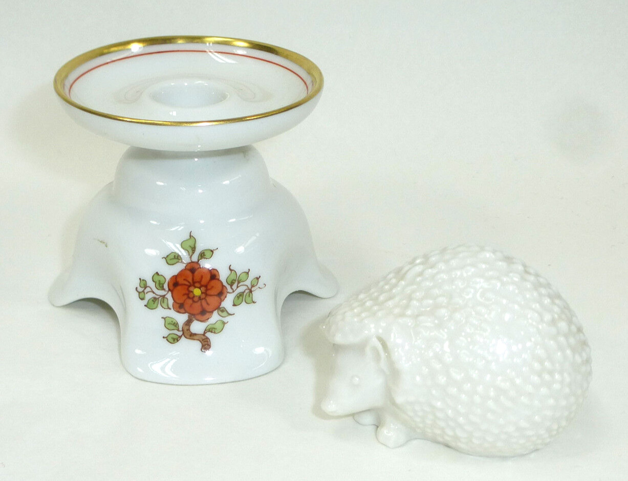 Candle Augarten Wien/Porcelain Hedgehog Sign Hans Eighties Hutschenreuther
