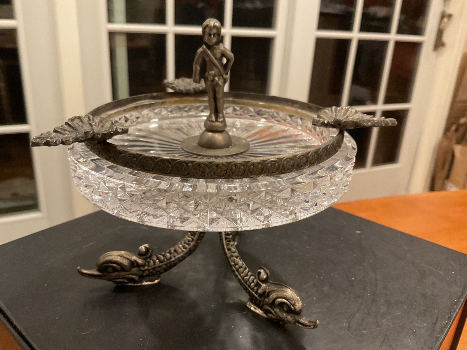 Antique Silver plate Dolphin Koi Fish Legged Figural Candy Dish – Pairpoint?