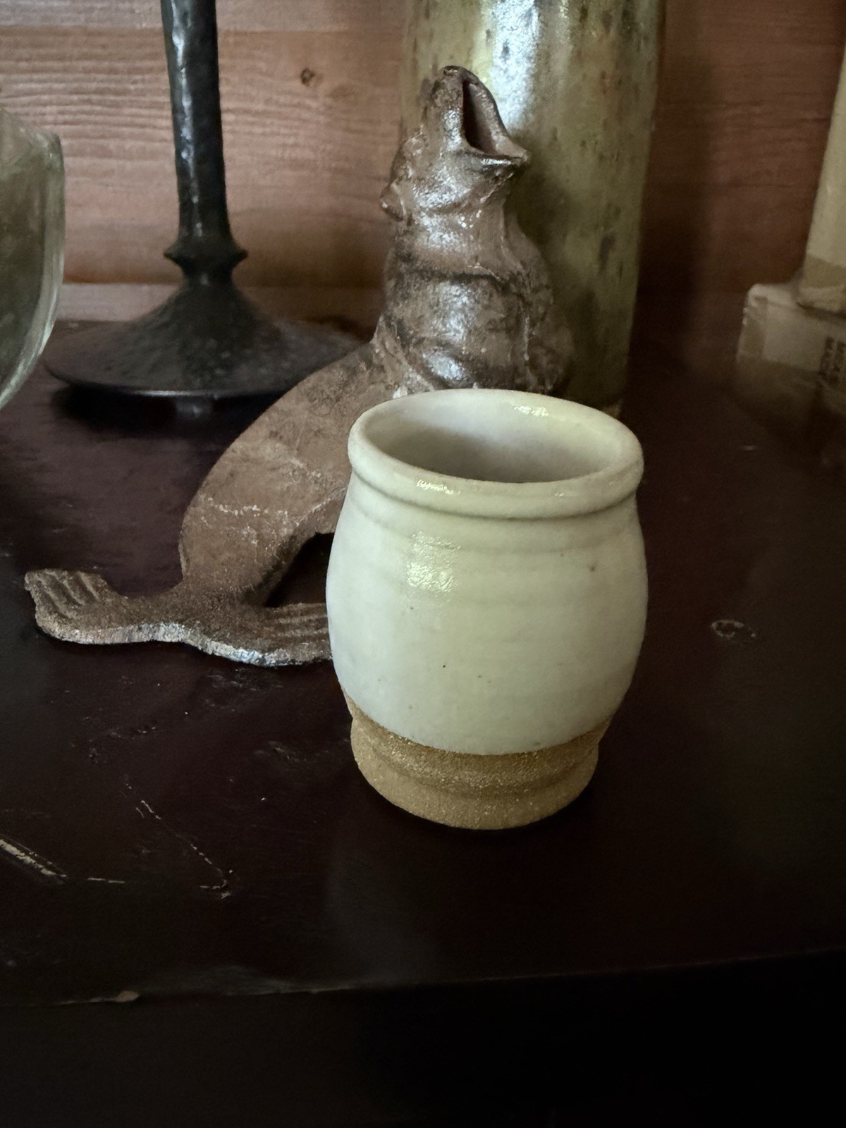 Farmhouse Rustic Matchstick/Toothpick Succulent Cactus White Stoneware Pottery