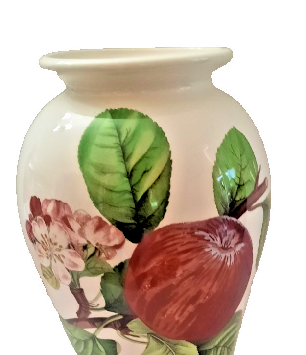 Portmeirion Pomona Collection The Hoary Morning Apple Vase 8.25″ x 5″ England