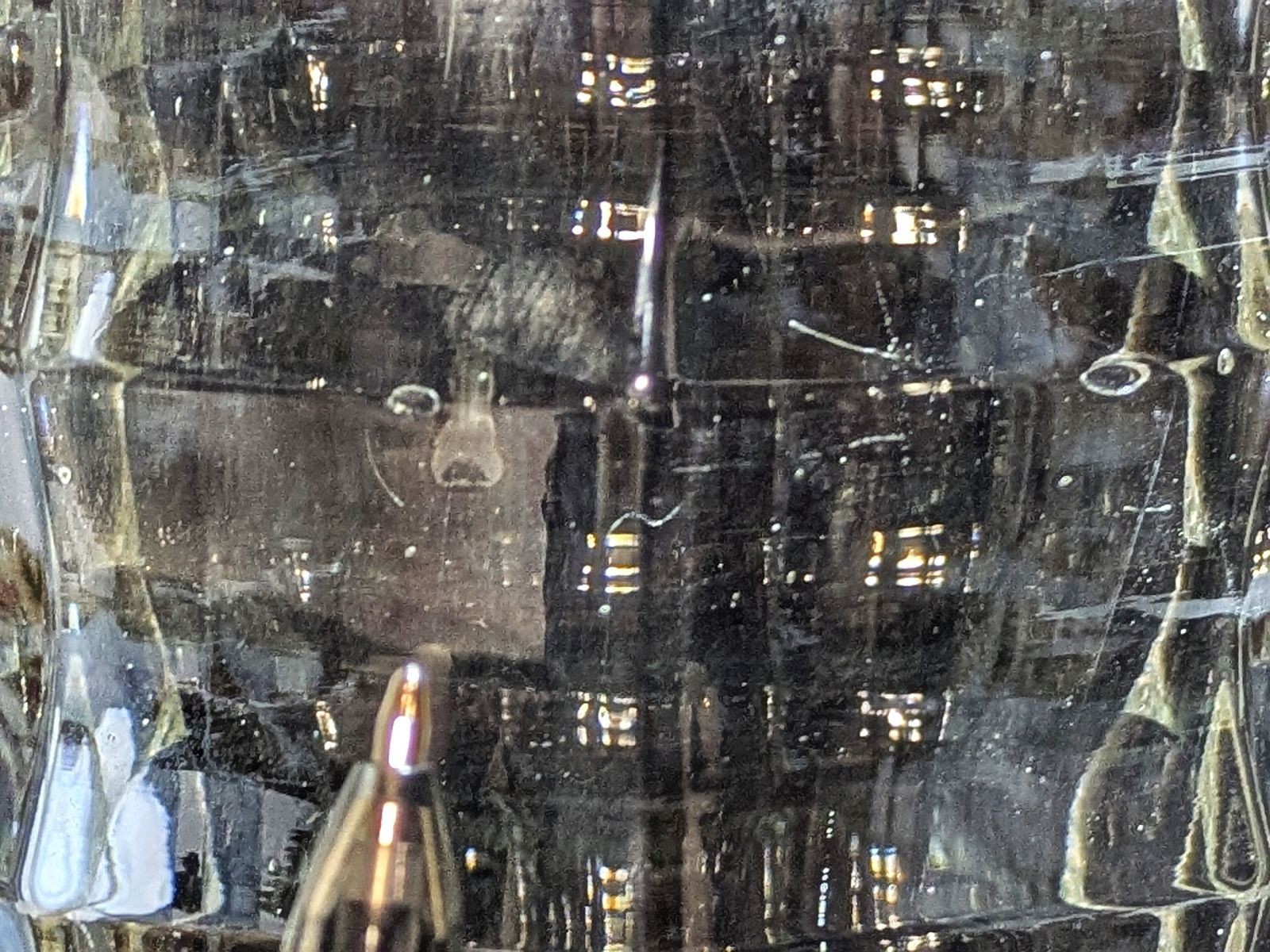 25 cm Bohemian / Austrian Clear Faceted Glass Vase — Josef Hoffmann