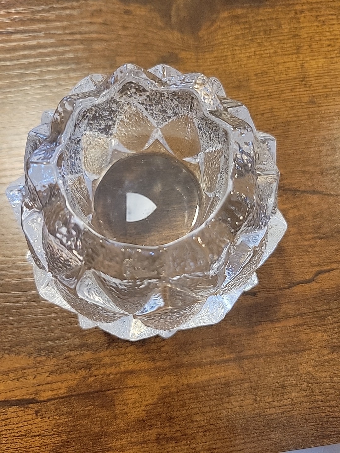 Orrefors Sweden Artichoke Candle Holder 3 Inches Tall Glass