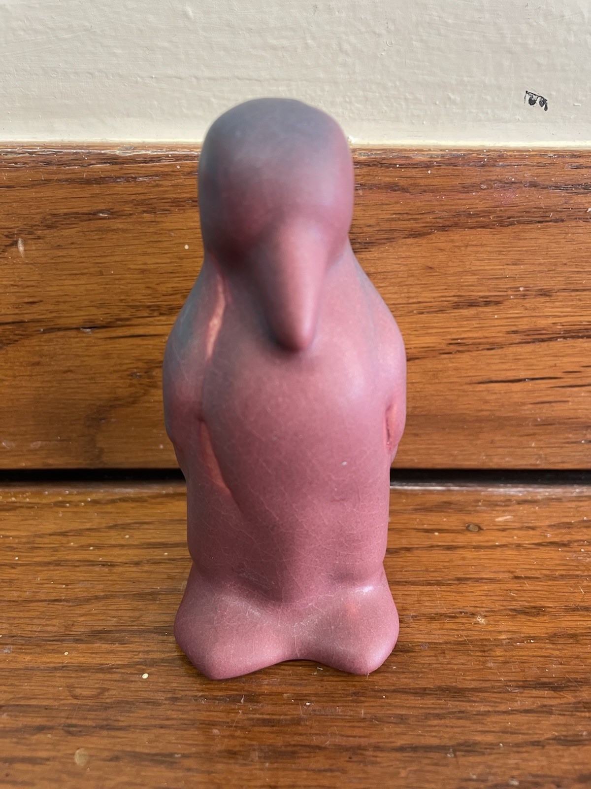 Vintage Van Briggle Pottery Mulberry 4-1/4″ Flawed Penguin