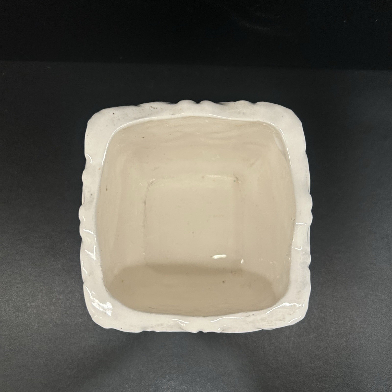 Inarco E-3039 White Glossy Ceramic 3 Inch Planter/Vase, Made In Japan, Vintage