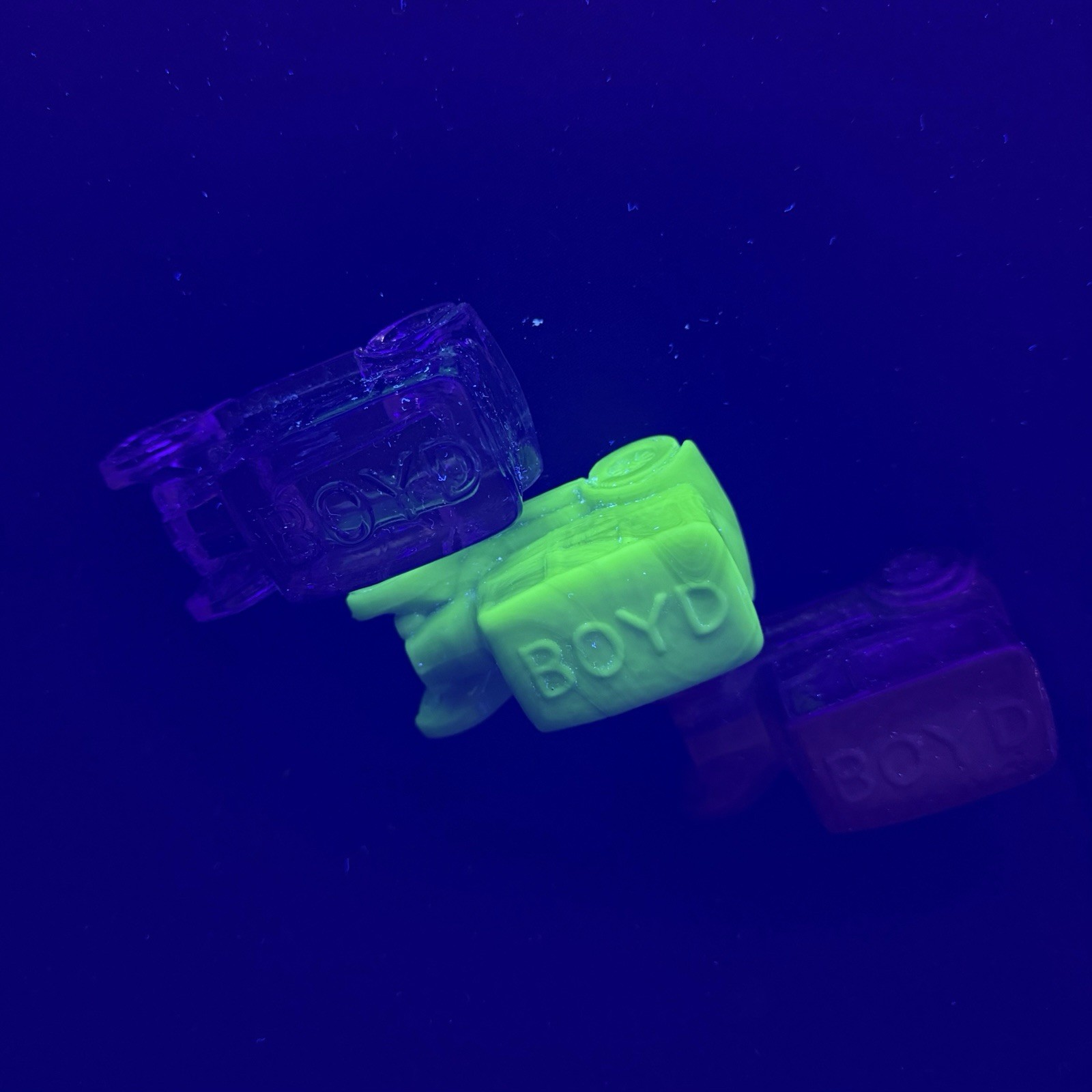 Boyd Art Glass Classic Moss Green Uranium Glass Taxi Cab Ford Dodge Truck Car