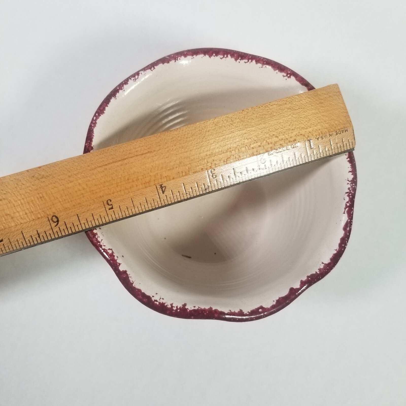 Nichols Pottery NC Dish Planter Fruit Fluted Bowl 5.5″ Diameter Signed 1999