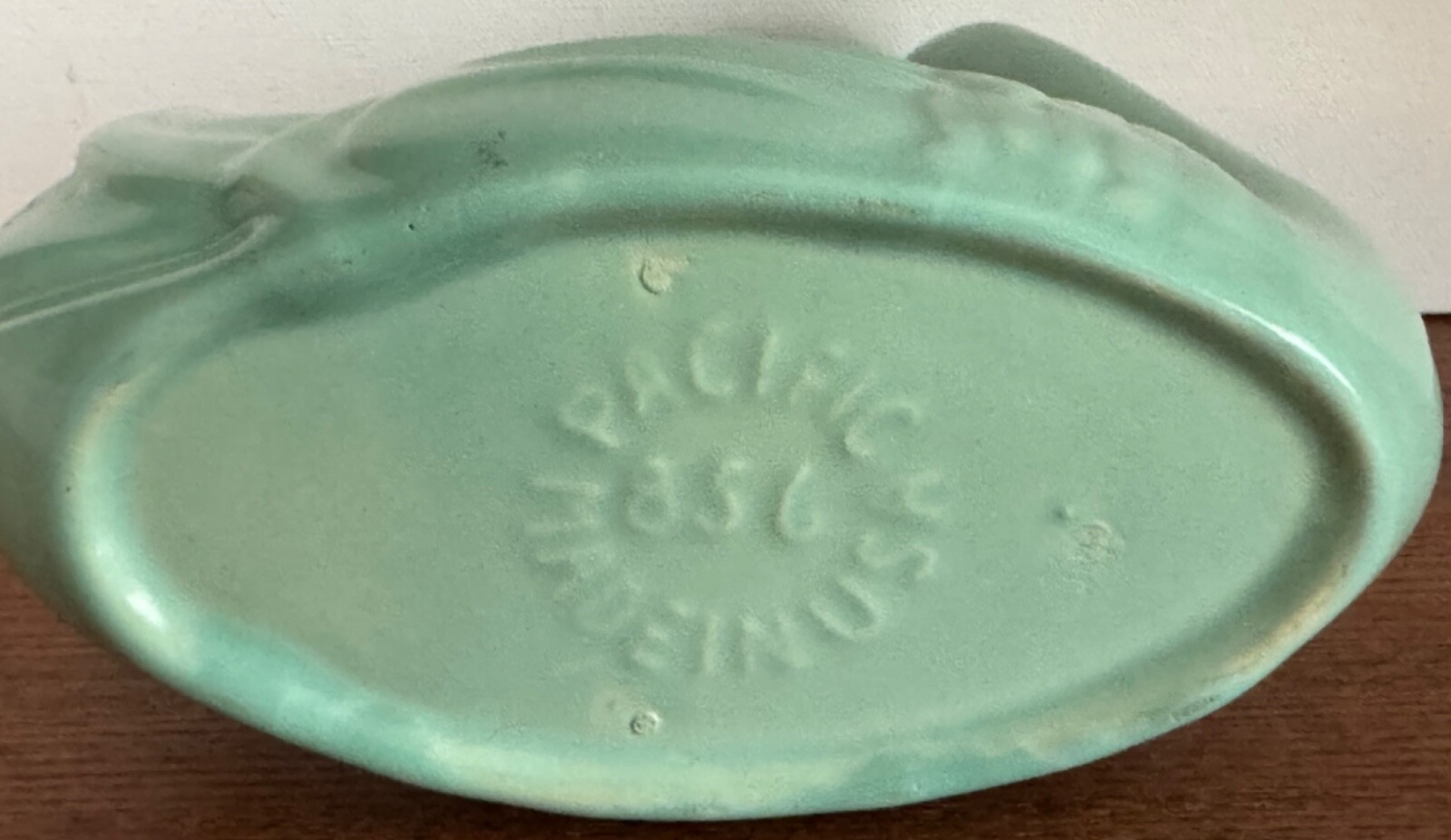 Pacific Pottery Swan #856 Seafoam Green Vintage MCM Dish Vase Planter Decoration