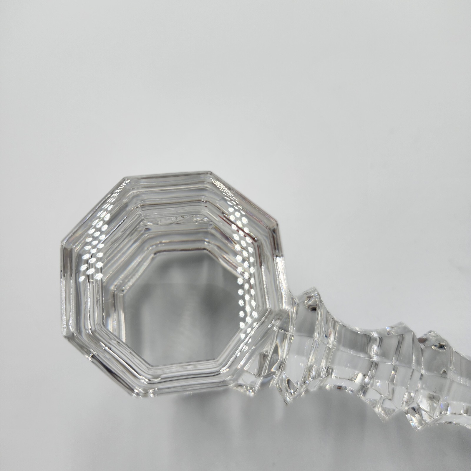 WATERFORD Irish Crystal Faceted 8″ Gavel Paperweight Judge Lawyer Acid Etched