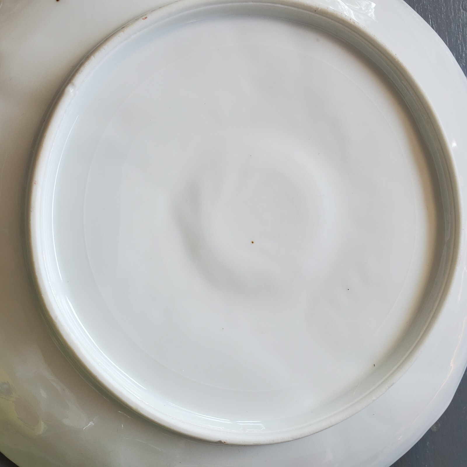 Antique Porcelain Hand Painted Oyster Plate D 8″ , 6 Avail