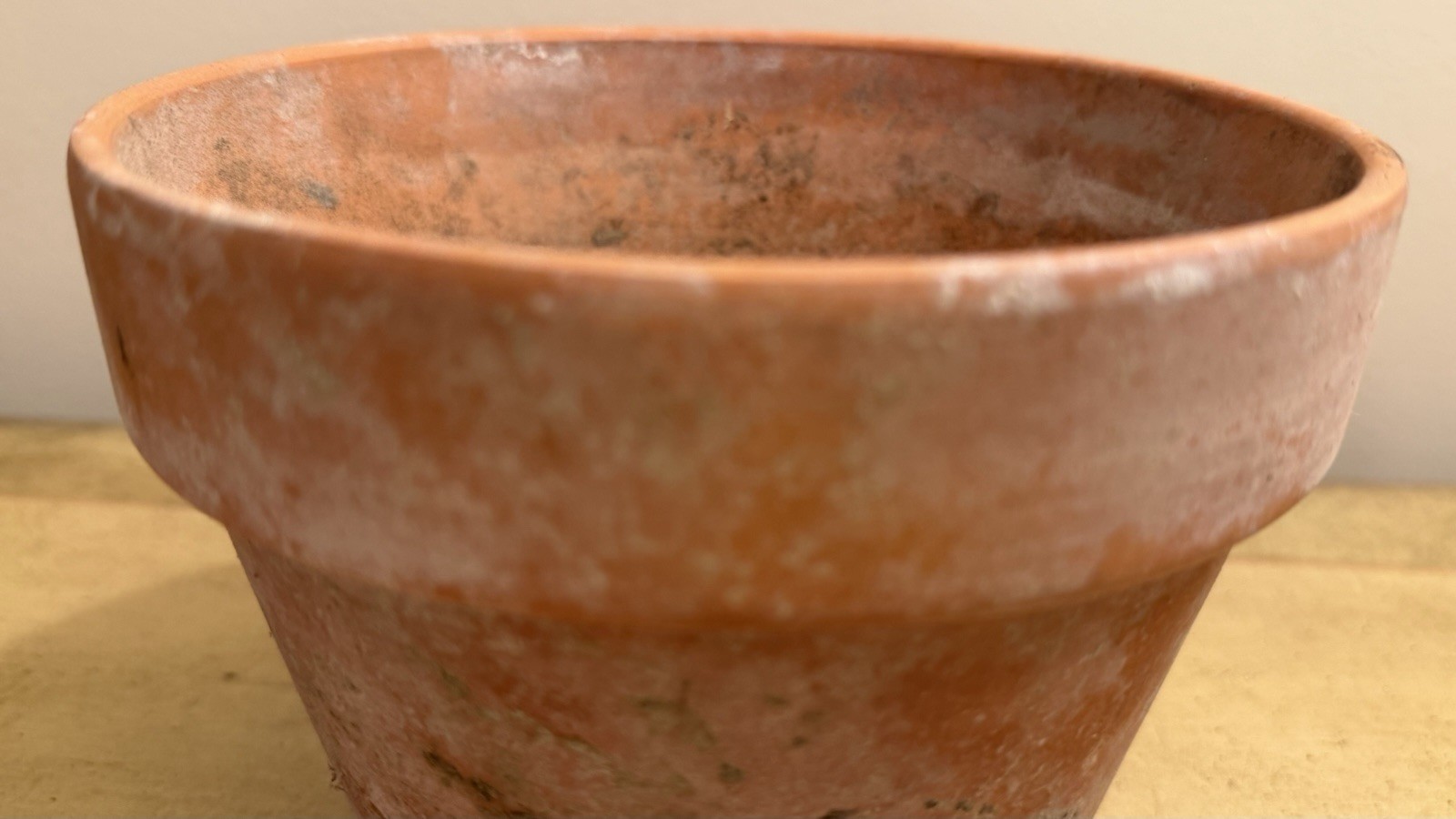 Vtg TerraCotta-Red Clay Flower Pot-Planter-Lots Patina! 5-Drain Holes 6.5”x5.25”