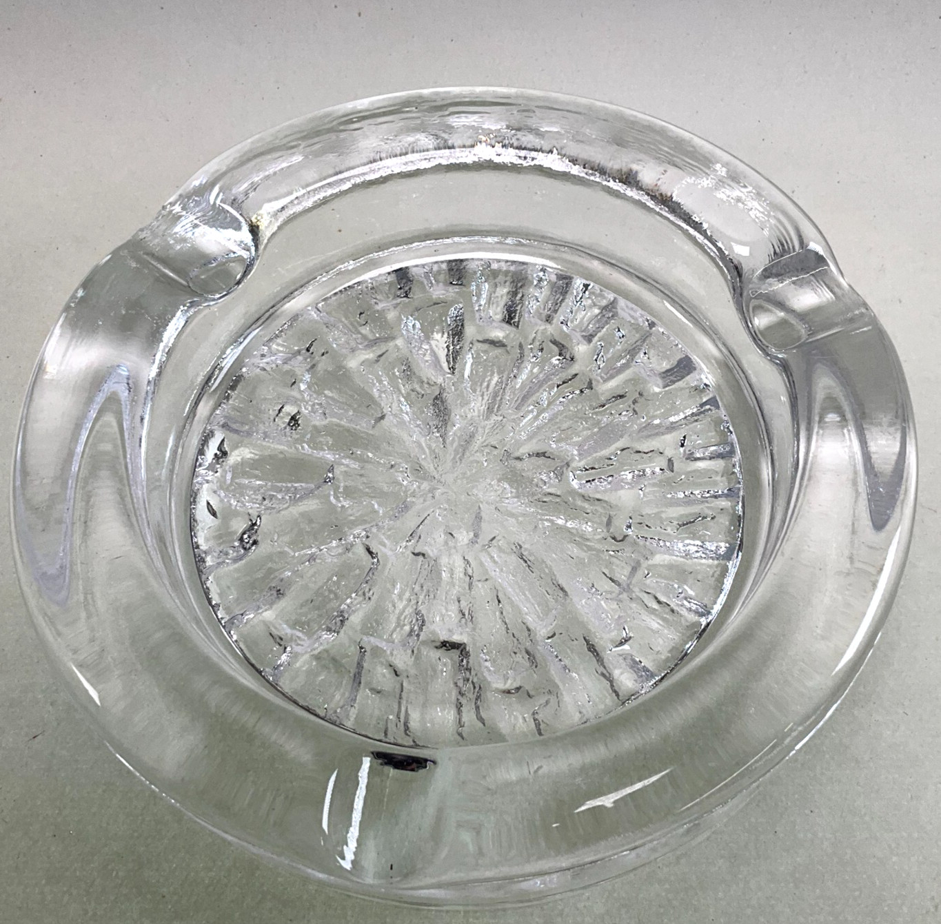 Nybro Glassworks Paul Isling Art Glass Ashtray Scandinavian