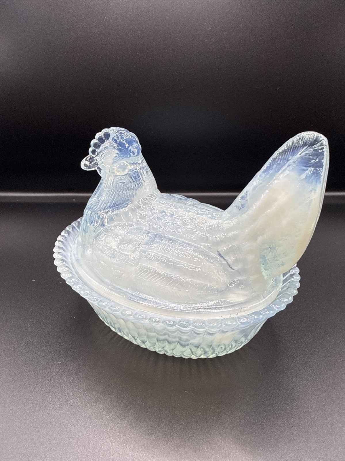 Vintage HTF Rare Boyd 5.5″ Lite Blue/Marshmallow Hen on A Nest