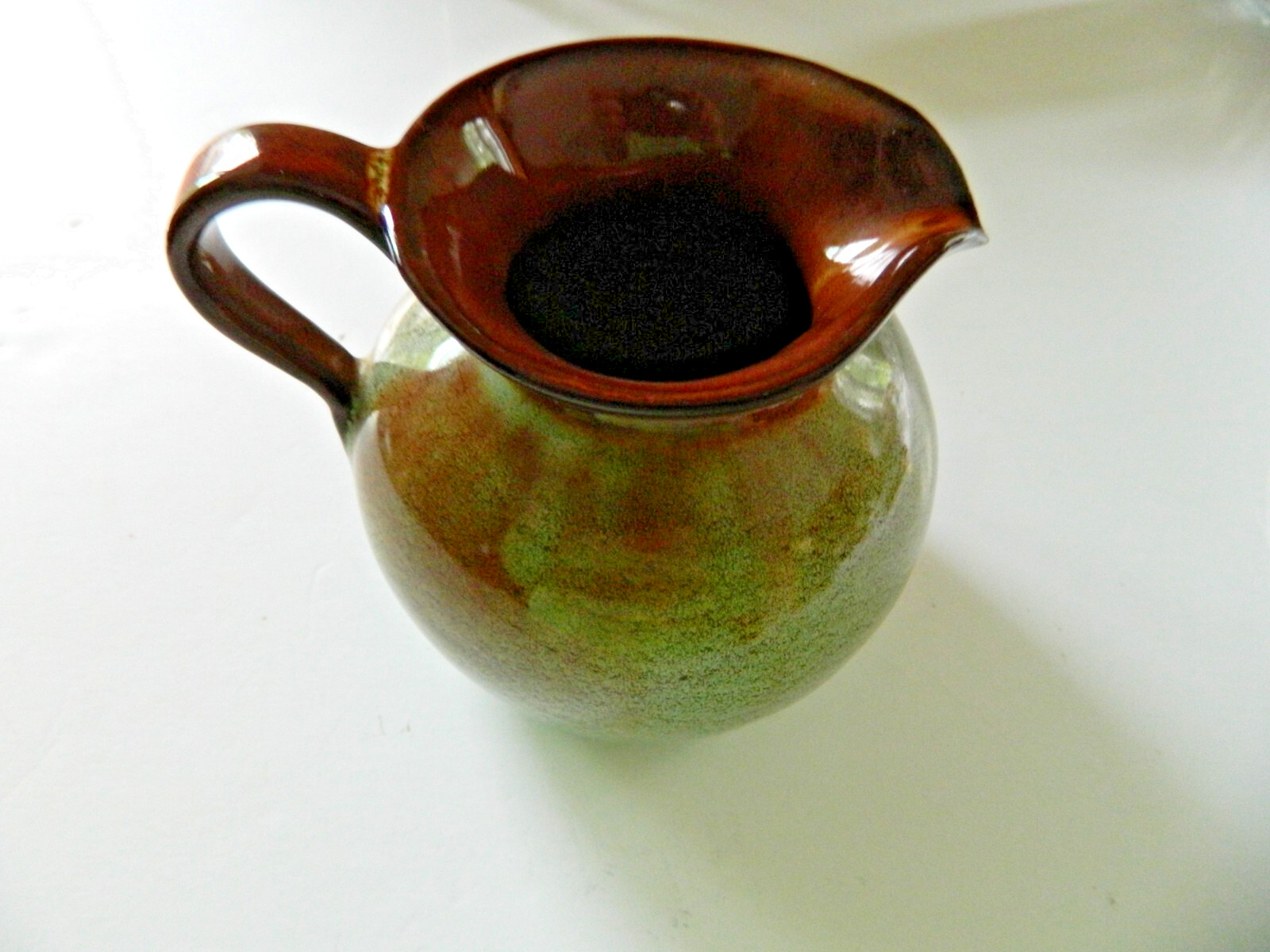 Nicodemus Ohio Art Pottery pitcher by Chester Nicodemus 1960 MCM Art 12oz 3.5″