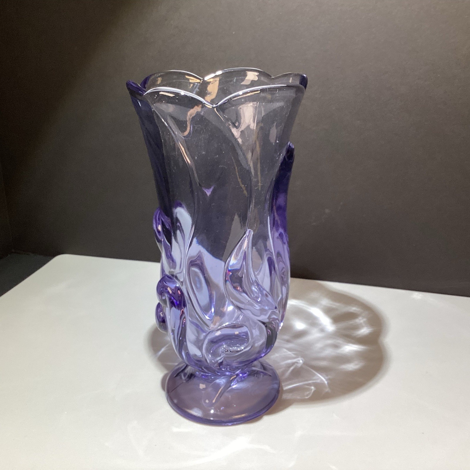 VTG RARE Fenton Art Glass Glass In Wisteria (“Alexandrite”)Lavender To Blue
