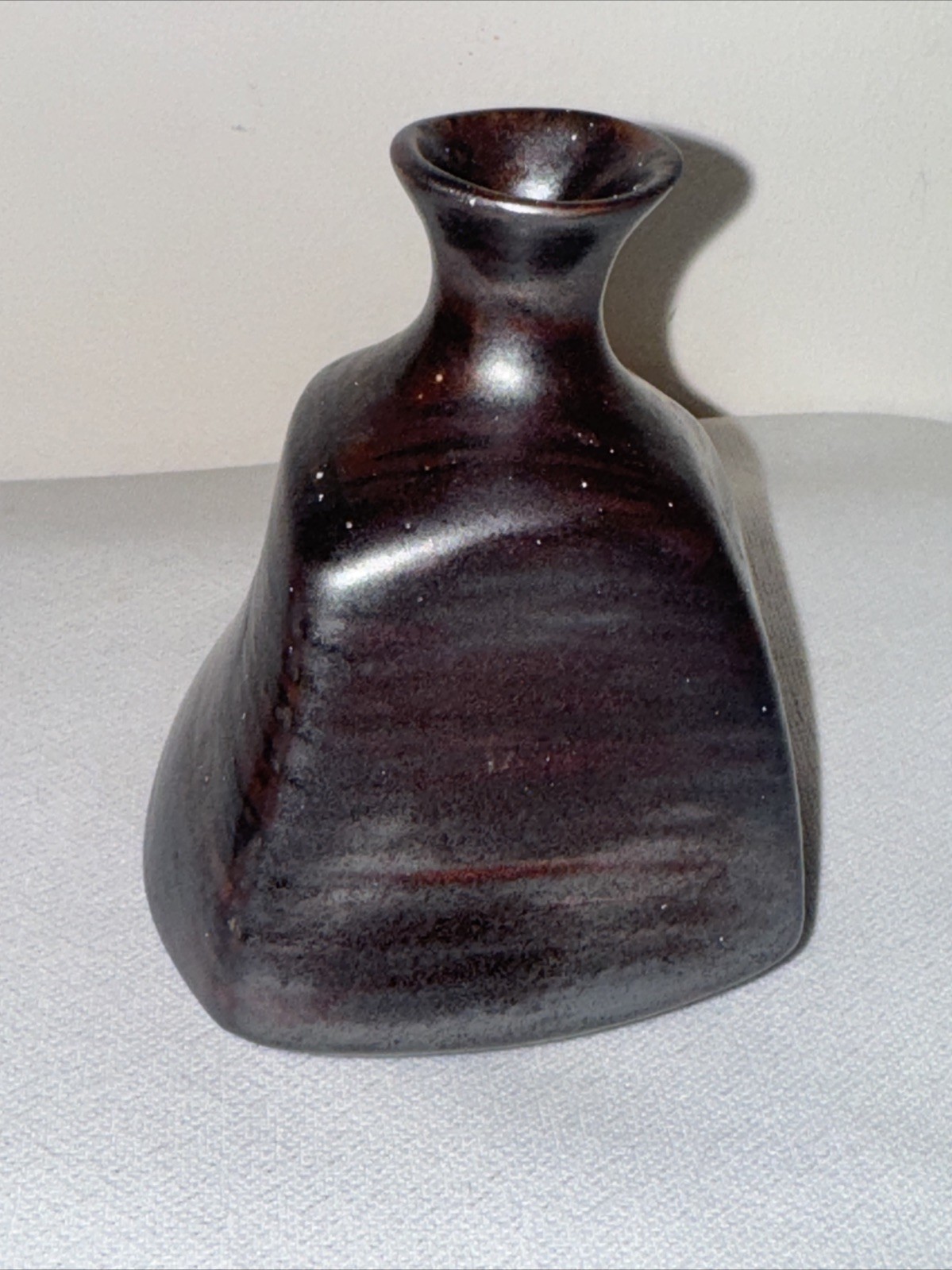 Small Unusual Shape Vintag Ceramic Vase Weed Pot Mid Century Modern Pottery 70s