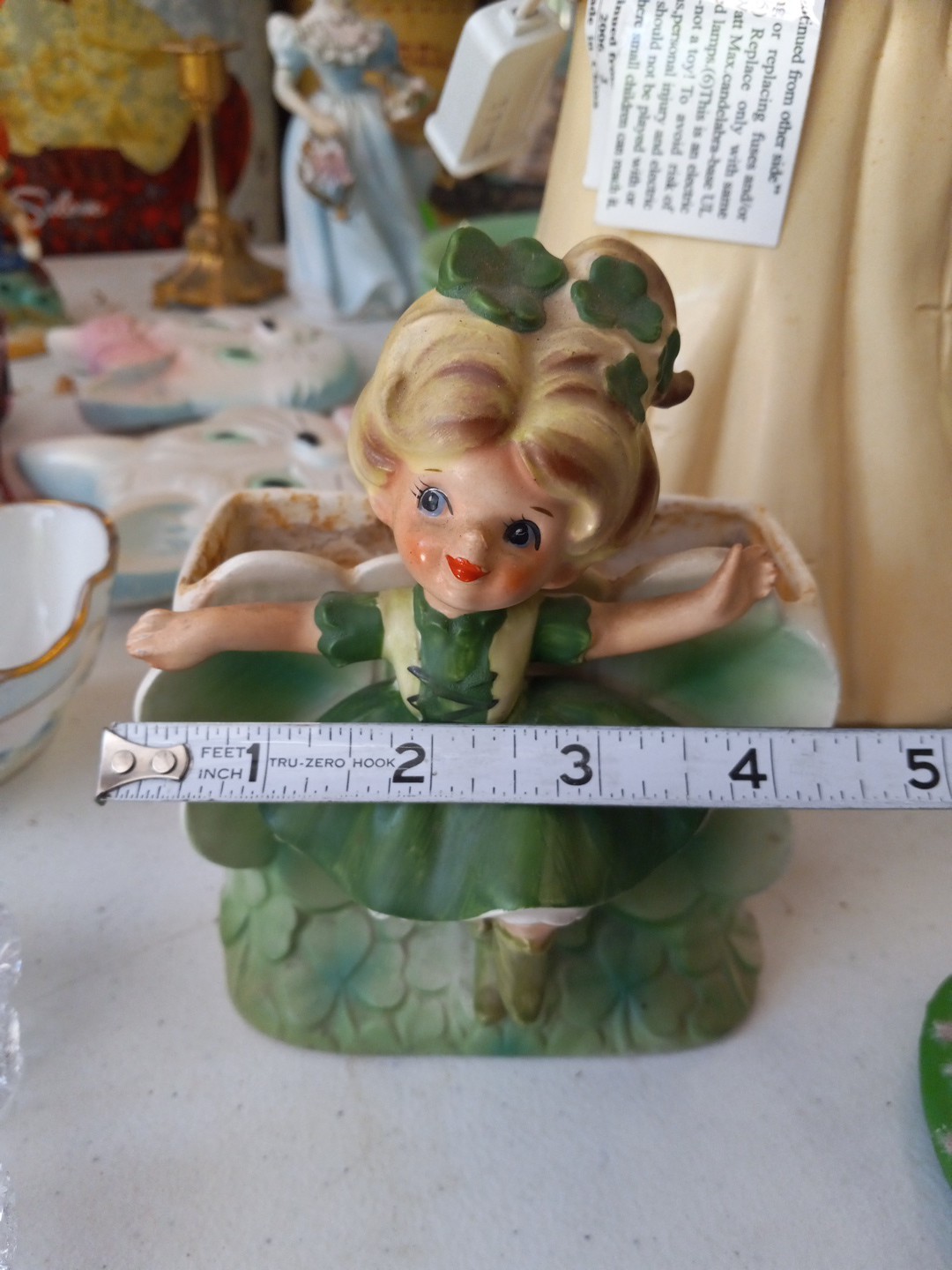 Vintage Relpo Japan K1760 St. Patrick’s Day Irish Girl Planter No Damage Painted