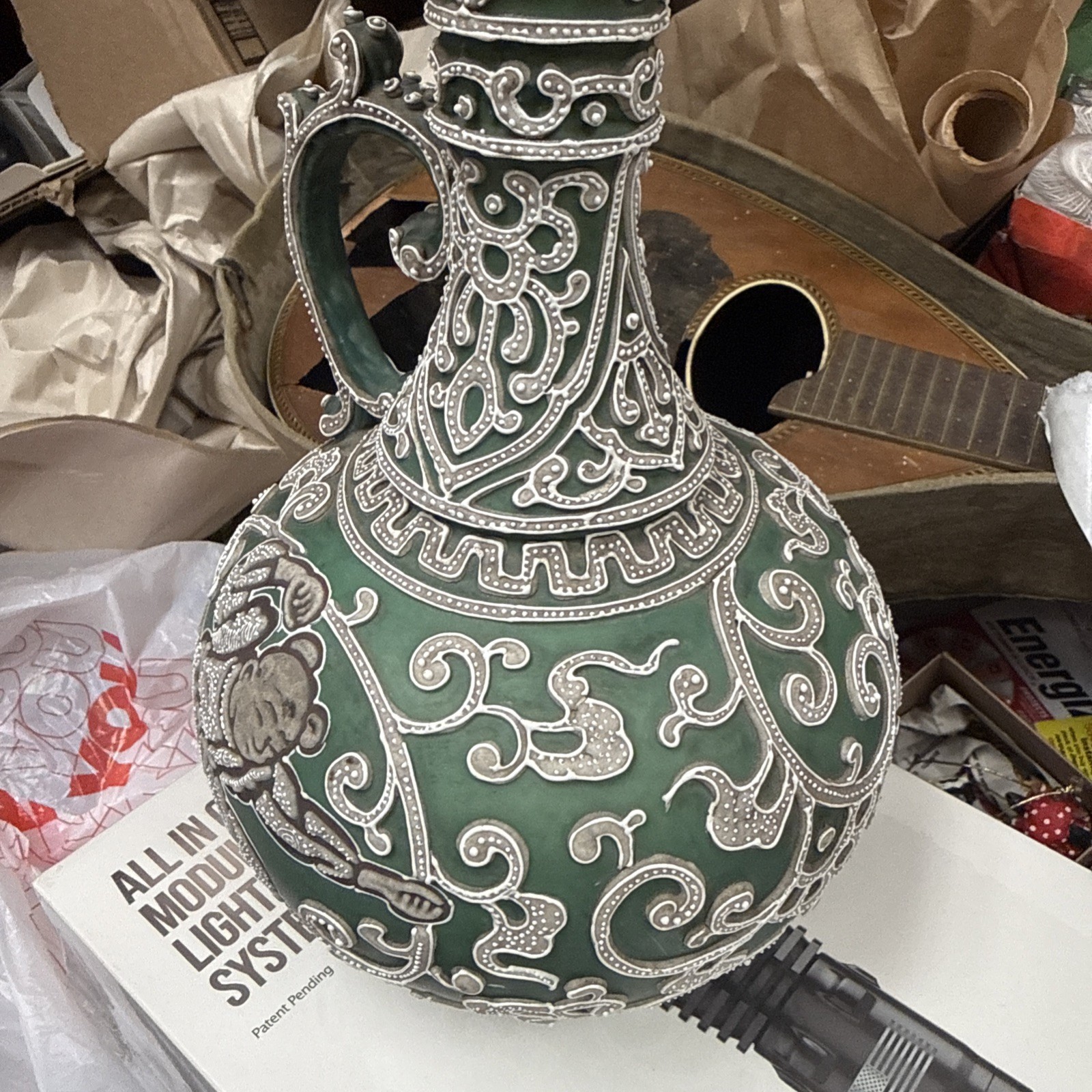 Nippon Moriage Vase – 12”