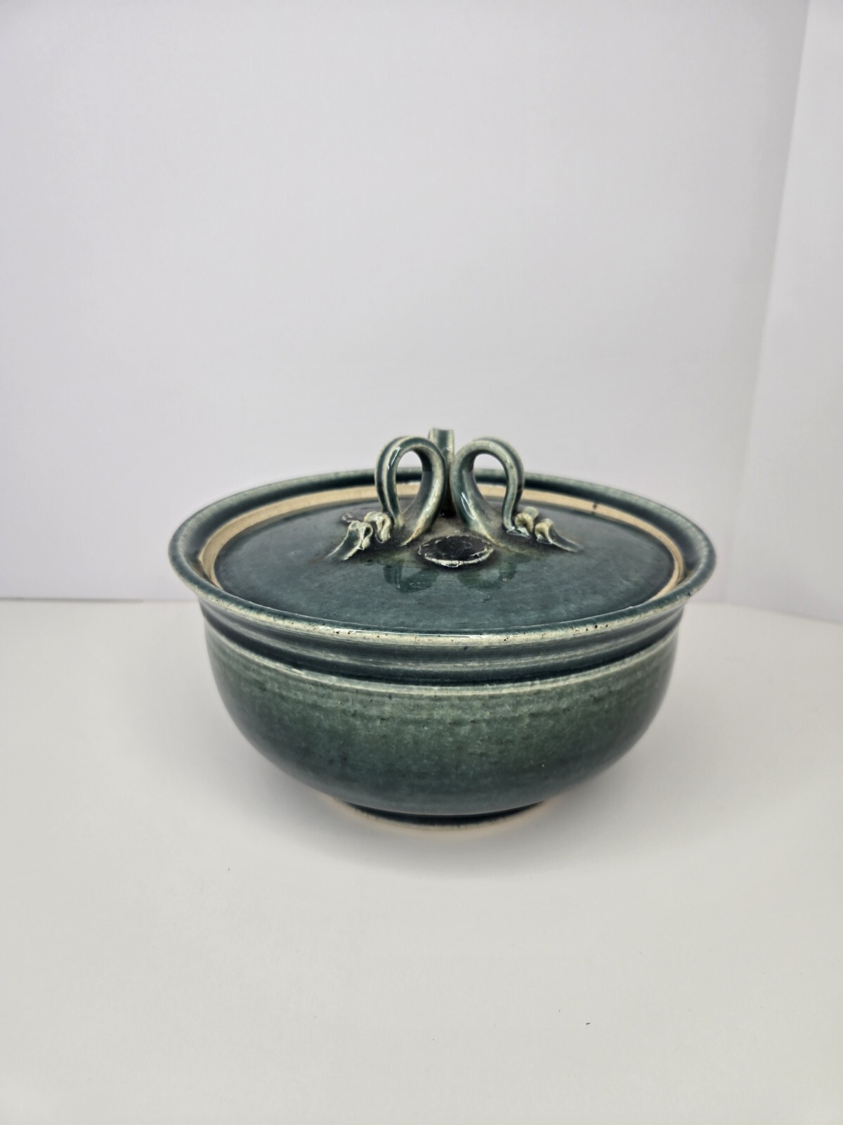 Russel Spillman Pottery Lidded Pot Dish Glazed Homer NY Fine Art Ceramic Unique