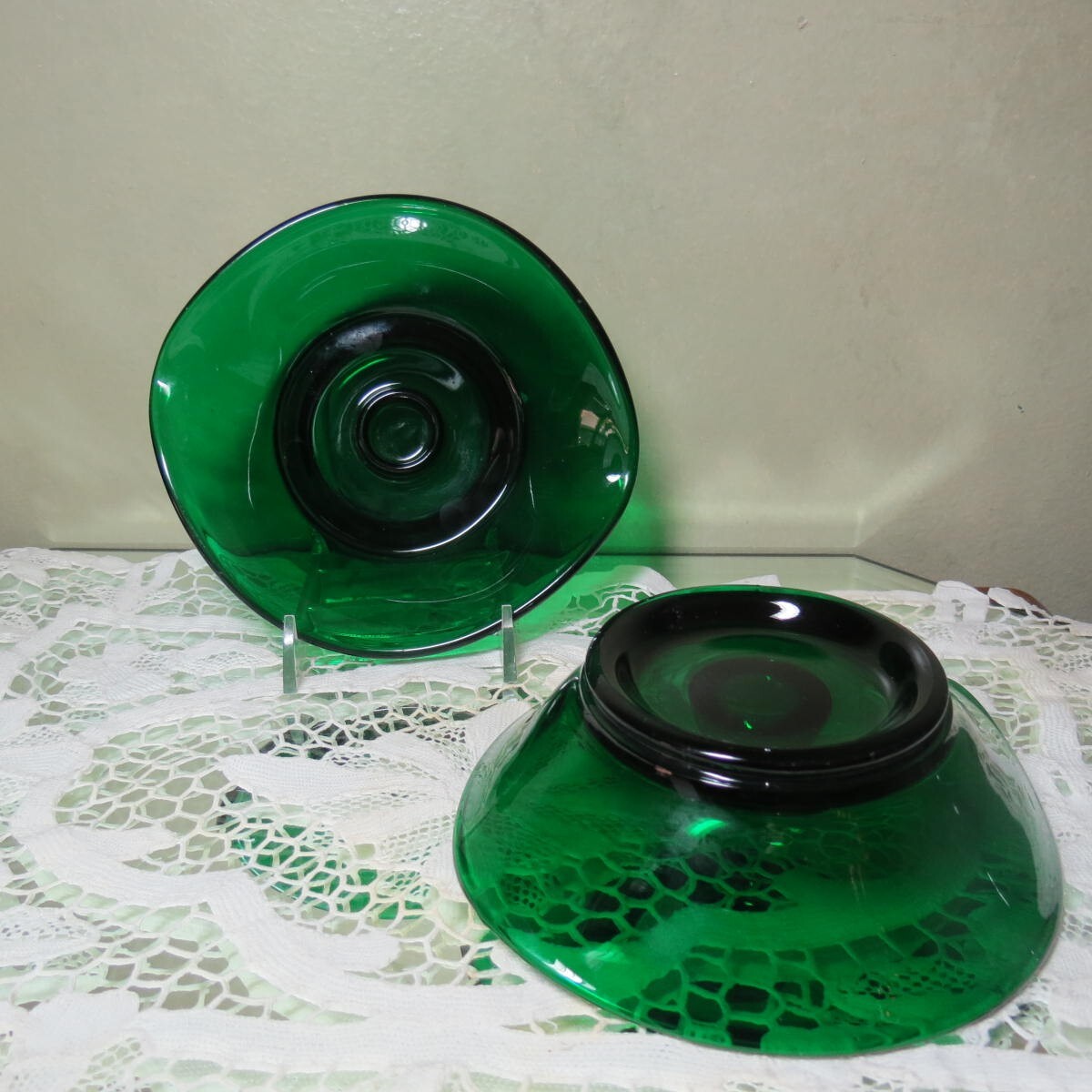 2 Viking Forest Green Epic Candle Holders
