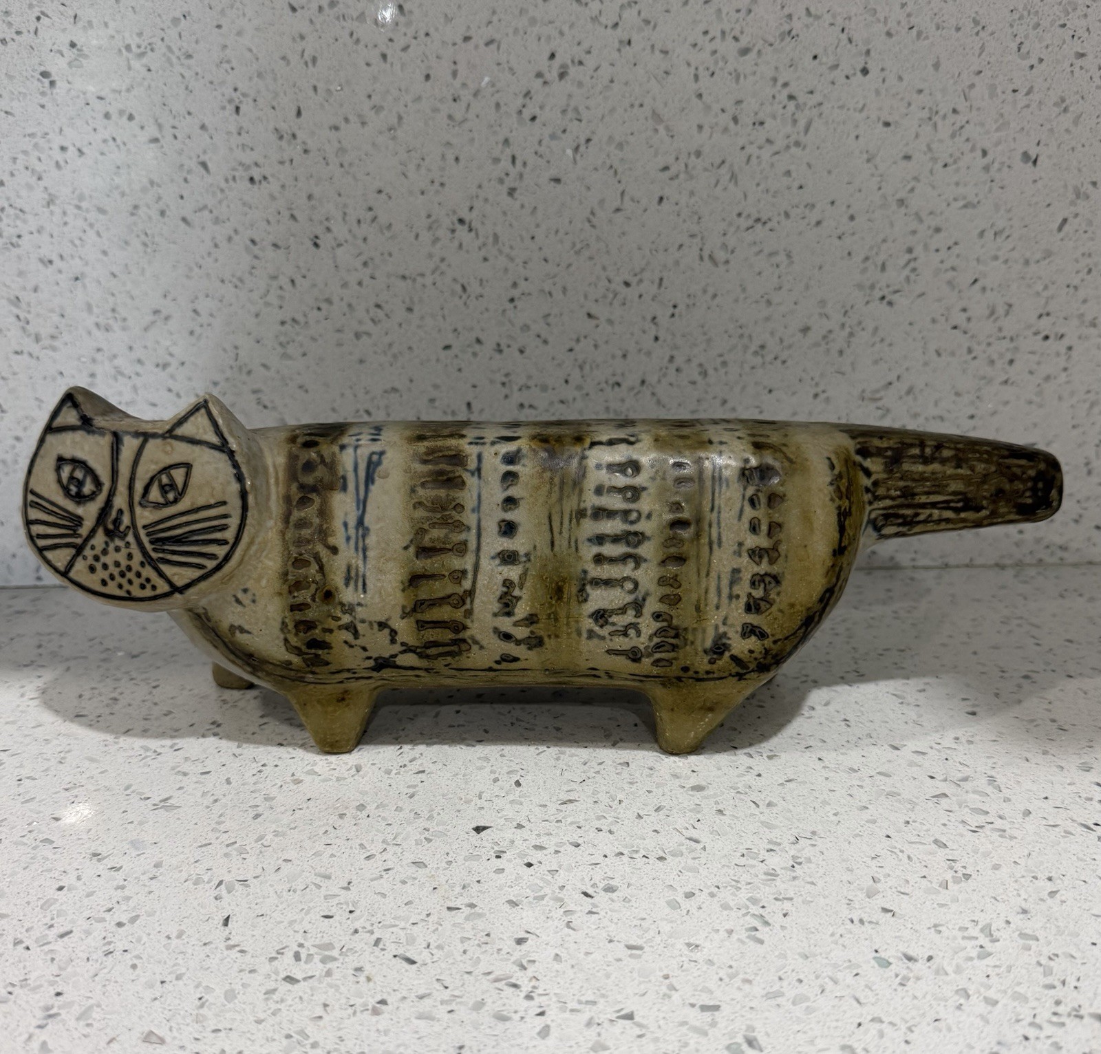 LISA LARSON GUSTAVSBERG SWEDEN MID CENTURY LARGE 13″ CAT 1957 STORA ZOO SERIES
