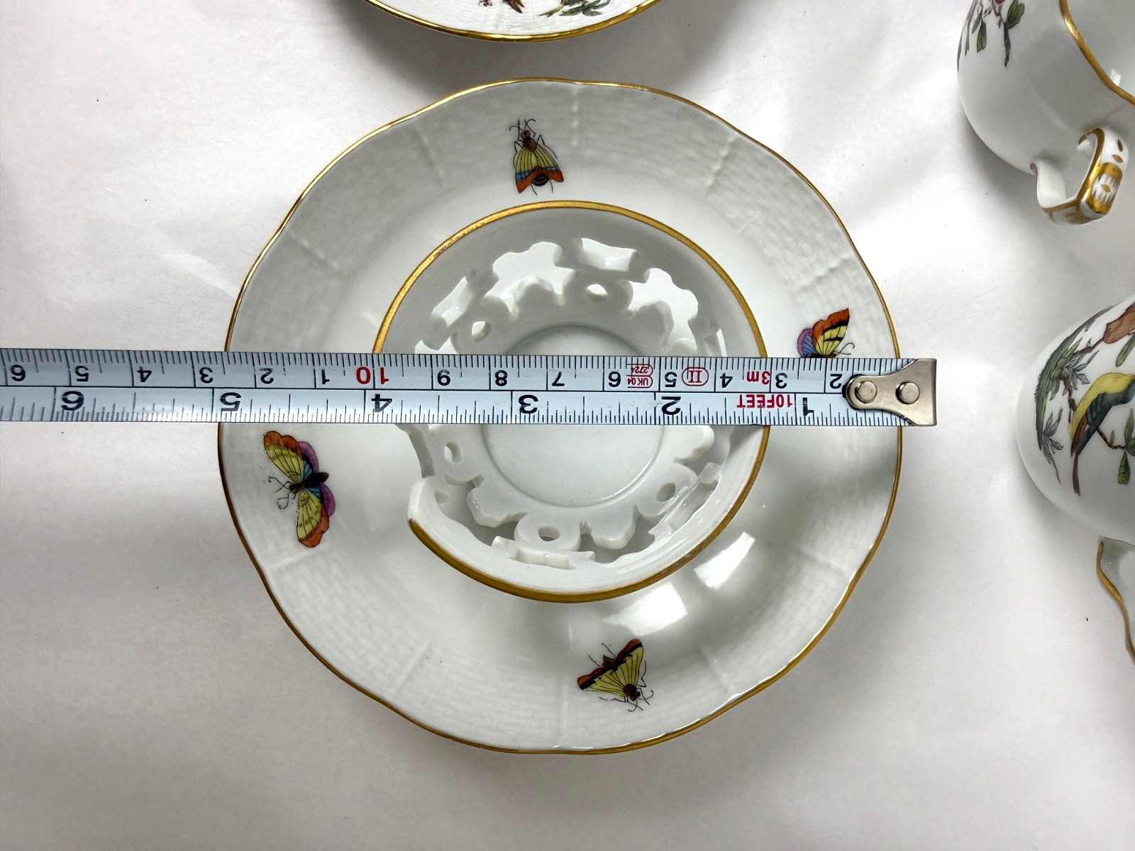 Vintage Herend Rothschild Bird Oiseaux Collection- 9 pieces Coffee / Tea Hungary