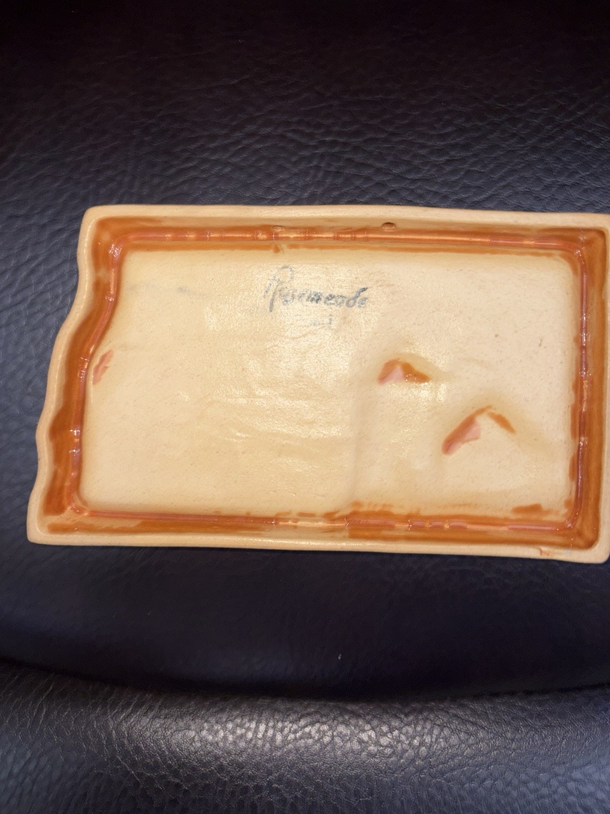 Rosemeade Pottery North Dakota State Tray Congregational Christian Conference