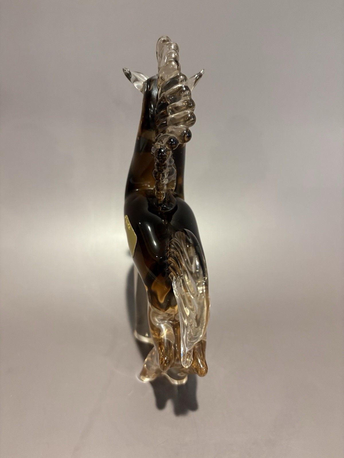 Murano Sommerso Glass Horse Figurine By V. Nason, Labeled