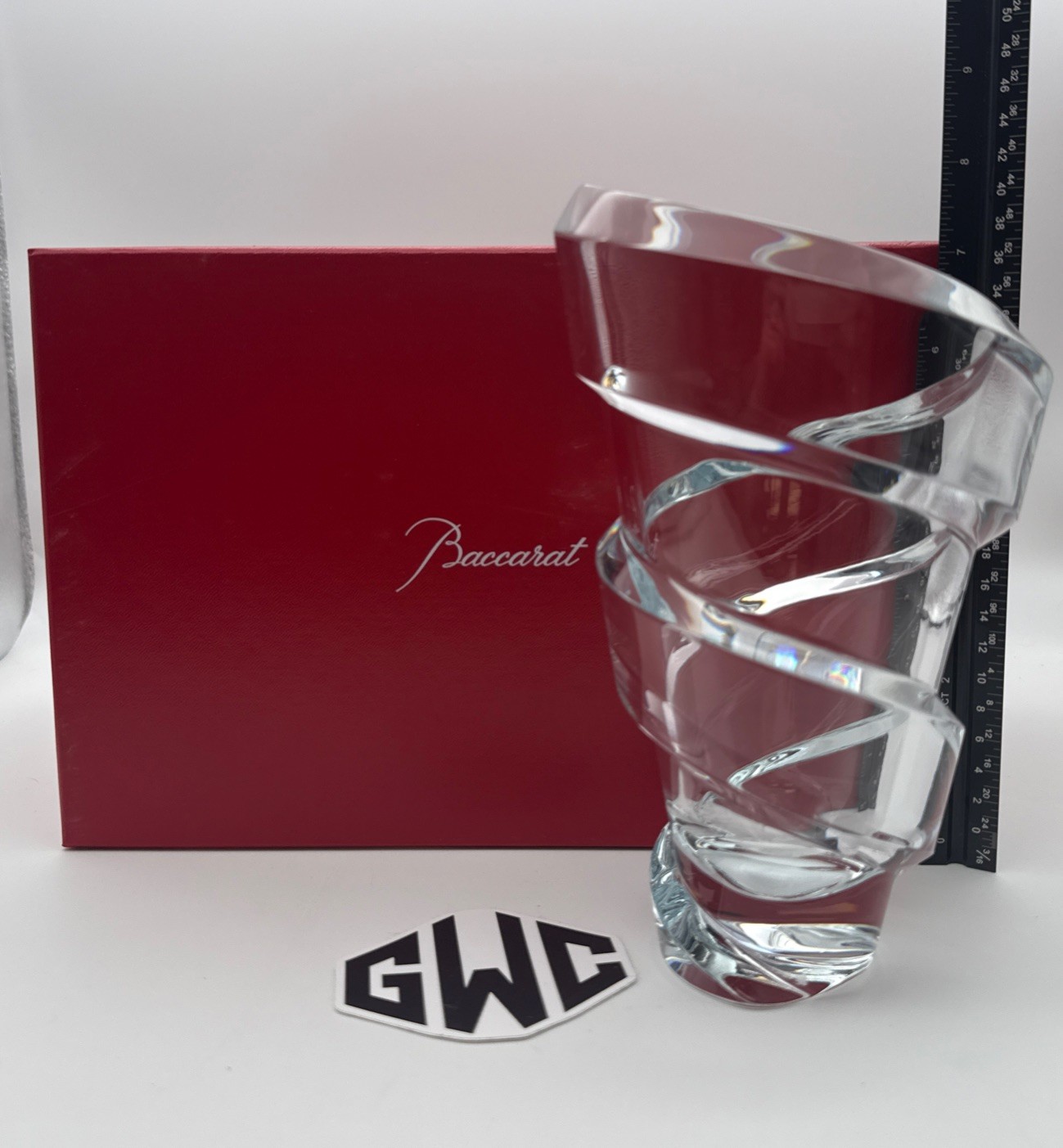 Baccarat Spirale Flower Vase Small Clear Crystal New In Box 2611740