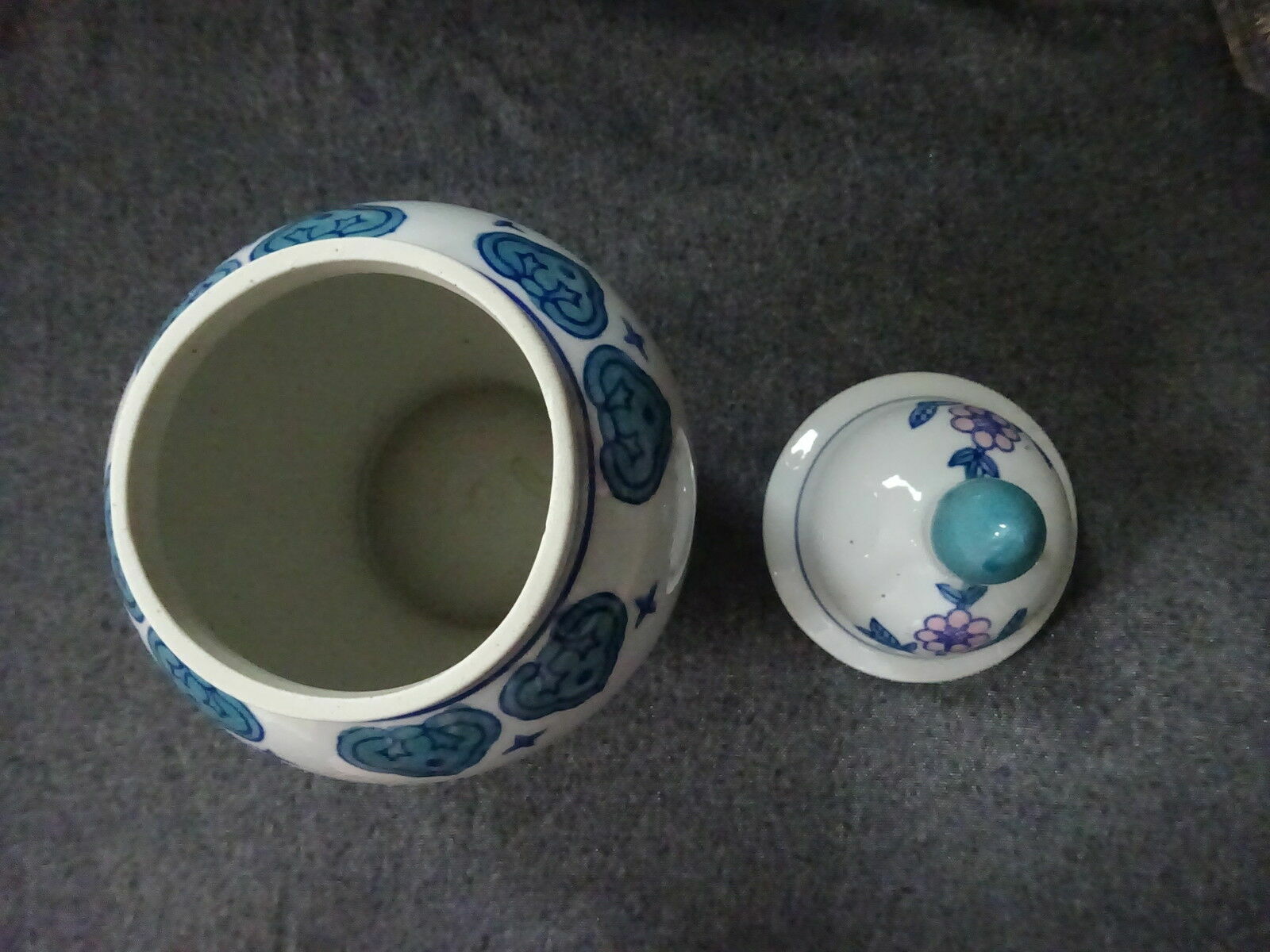 Chinese China Vase Ginger Jar Urn Dish Hand Painted Porcelain Ceramic 10″ Q12