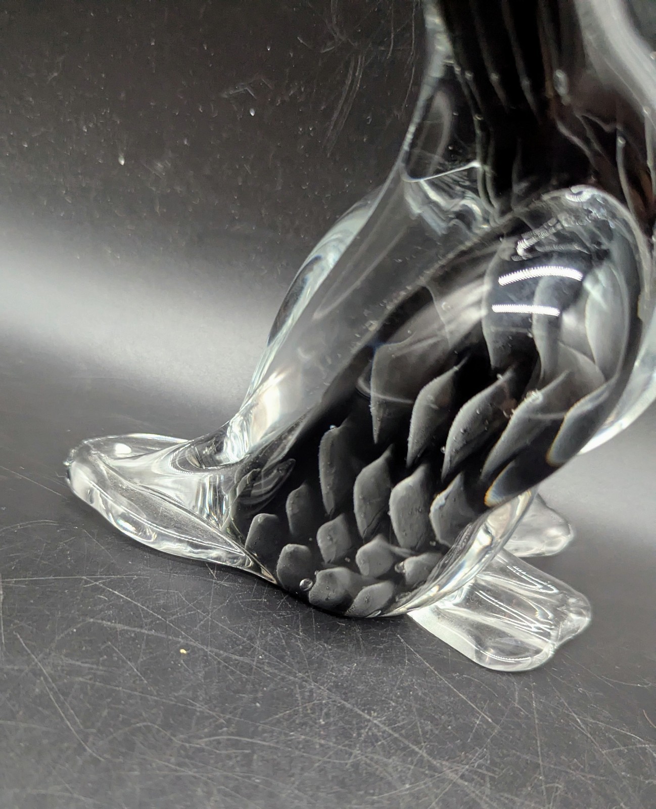Vintage Art Glass Pelican Bird Shorebird Figurine Sculpture 7″ Scandinavian