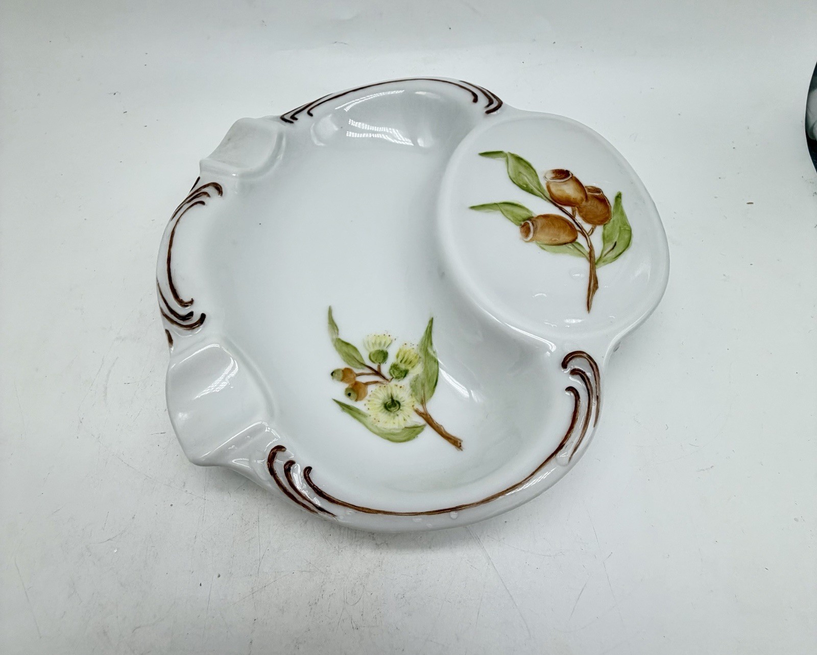 Hand painted Vintage Antique Trinket Dish Ashtray Jewelry Dish Dorothy Bree