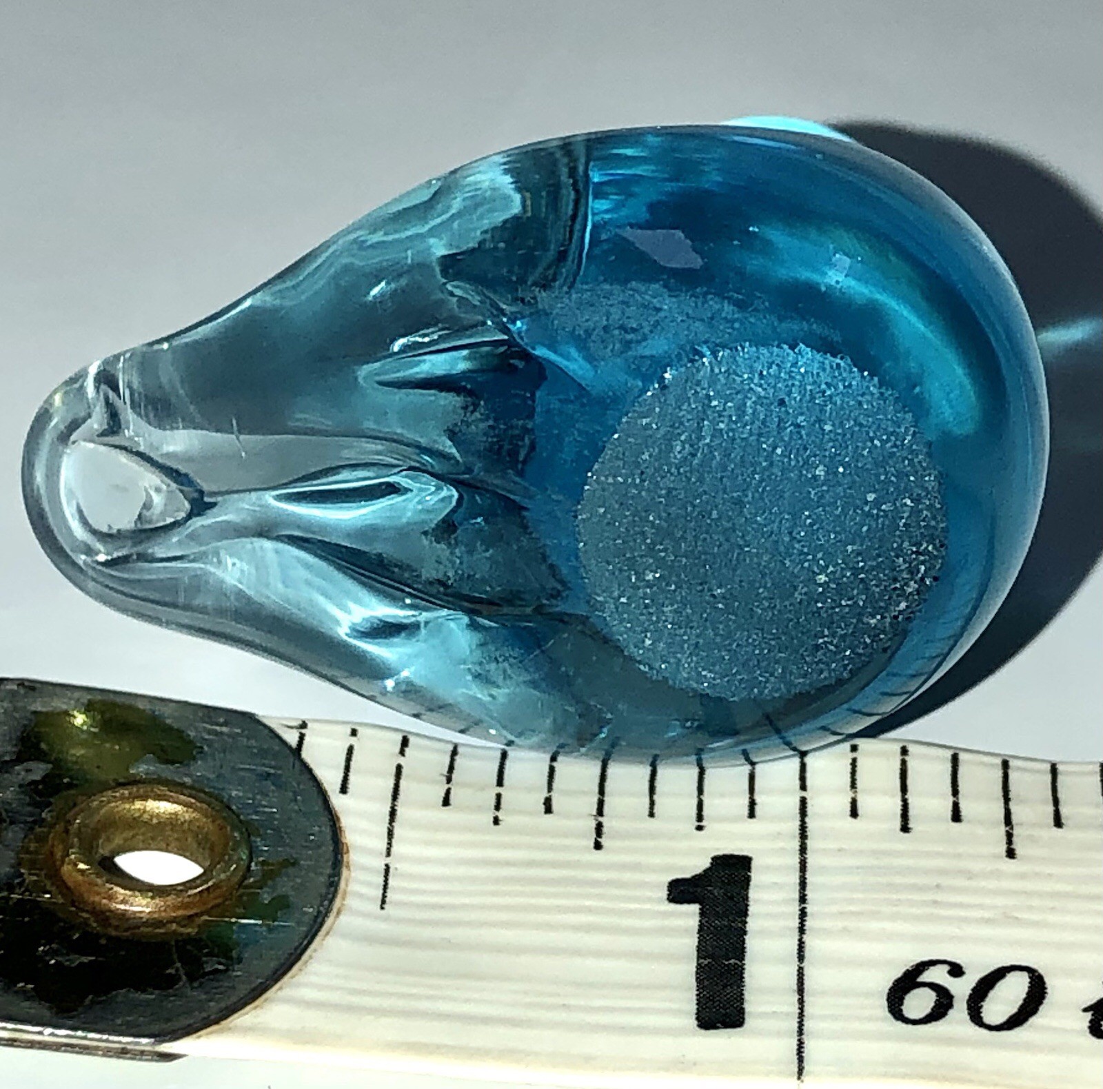 VTG Mini Tiny Bluebird of Happiness Hand Blown 1-1/8″ Tall Light Blue D