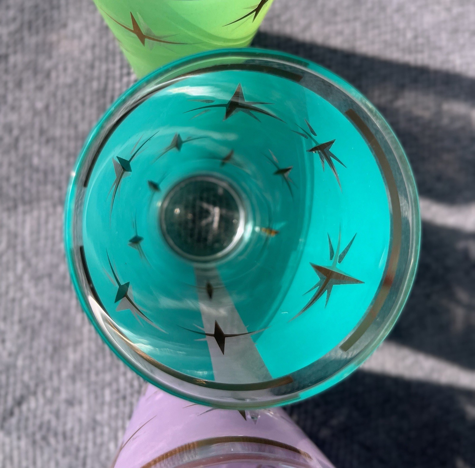 Vintage Bartlett Collins Atomic North Star Collins Glasses Set of 4 Pastel MCM