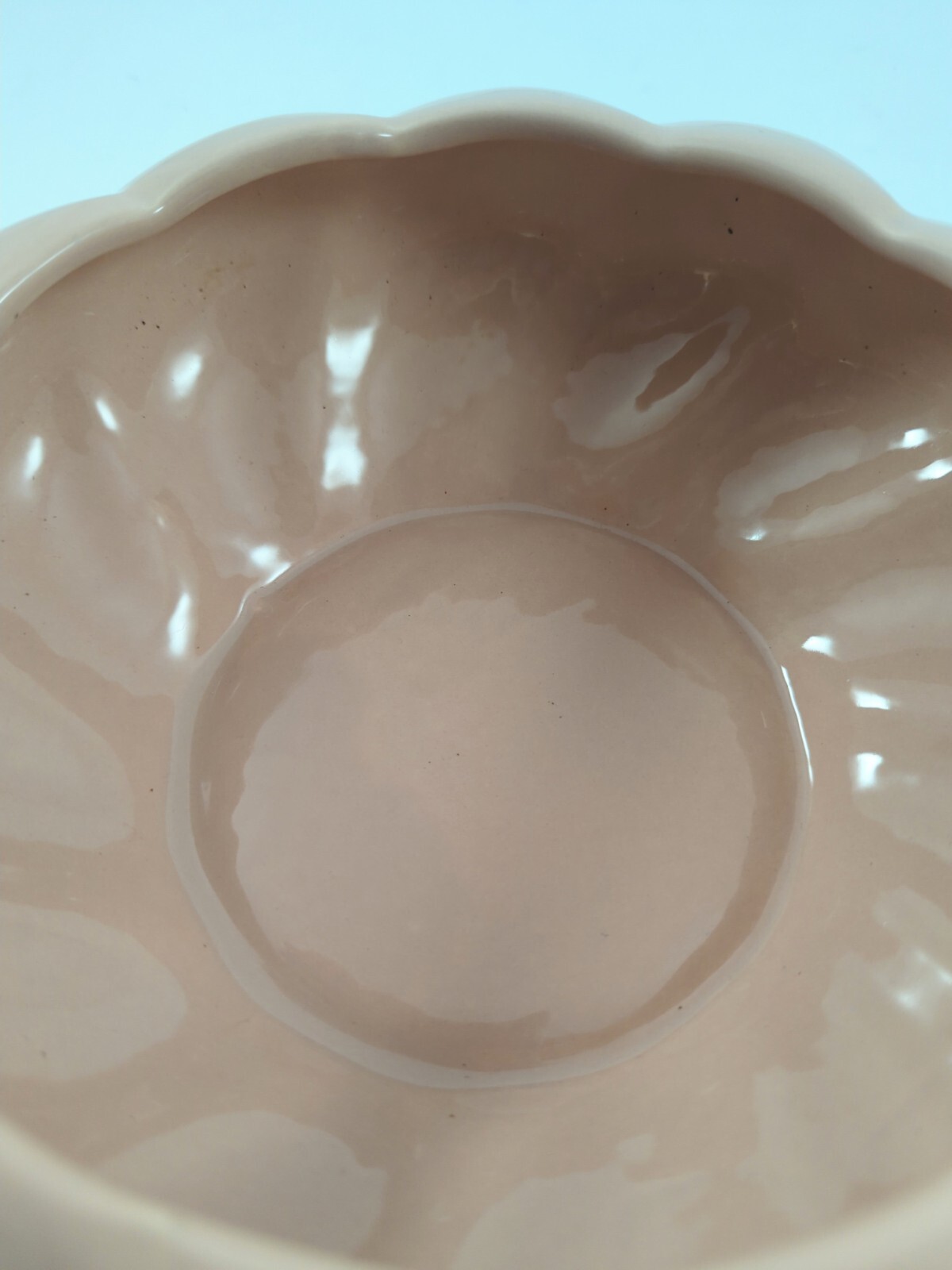 1980’s Vintage Ceramic Drape Pink Planter Art Deco Revival 8″