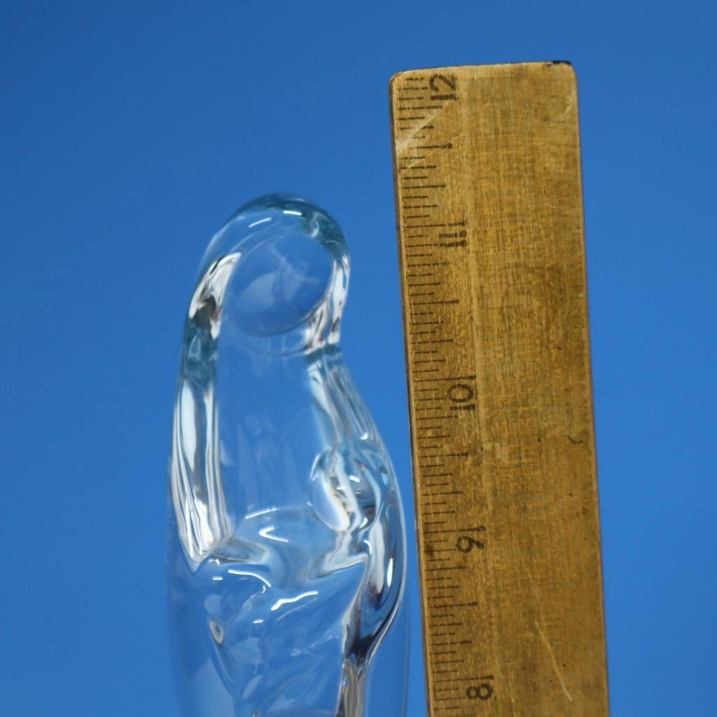Vintage Signed Daum France Clear Crystal – Madonna and Child Figure – 11½ inches