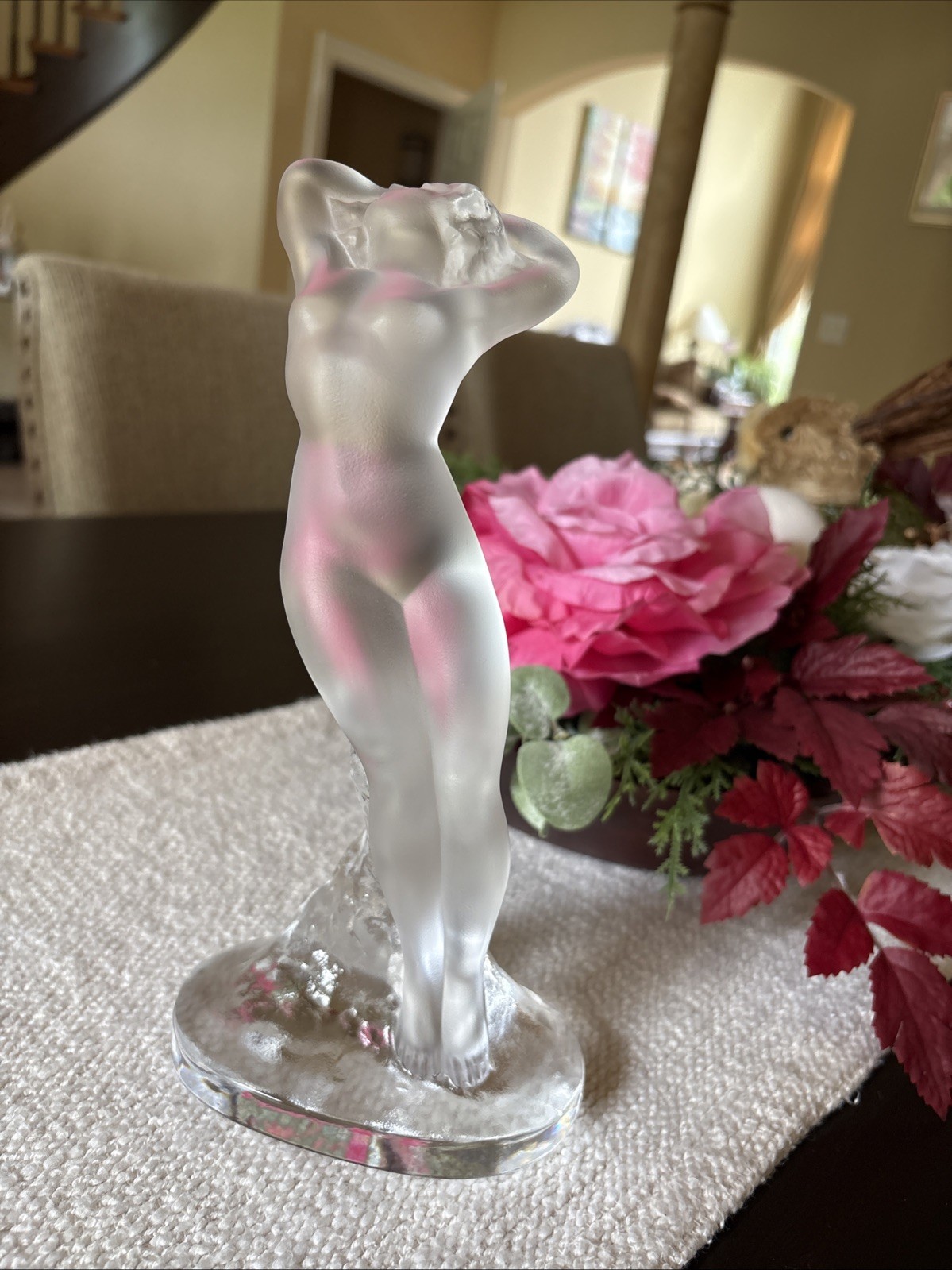 Lalique Nude Dancer Crystal Glass Figurine of Woman (“Danseuse) France-MINT