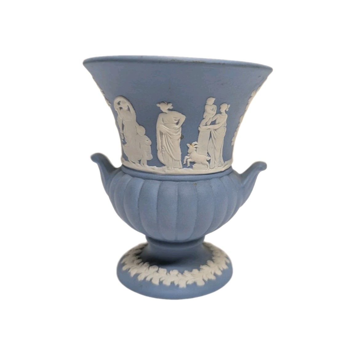 Antique Wedgwood Blue Jasper Ware Urn Tiny Small Classical England
