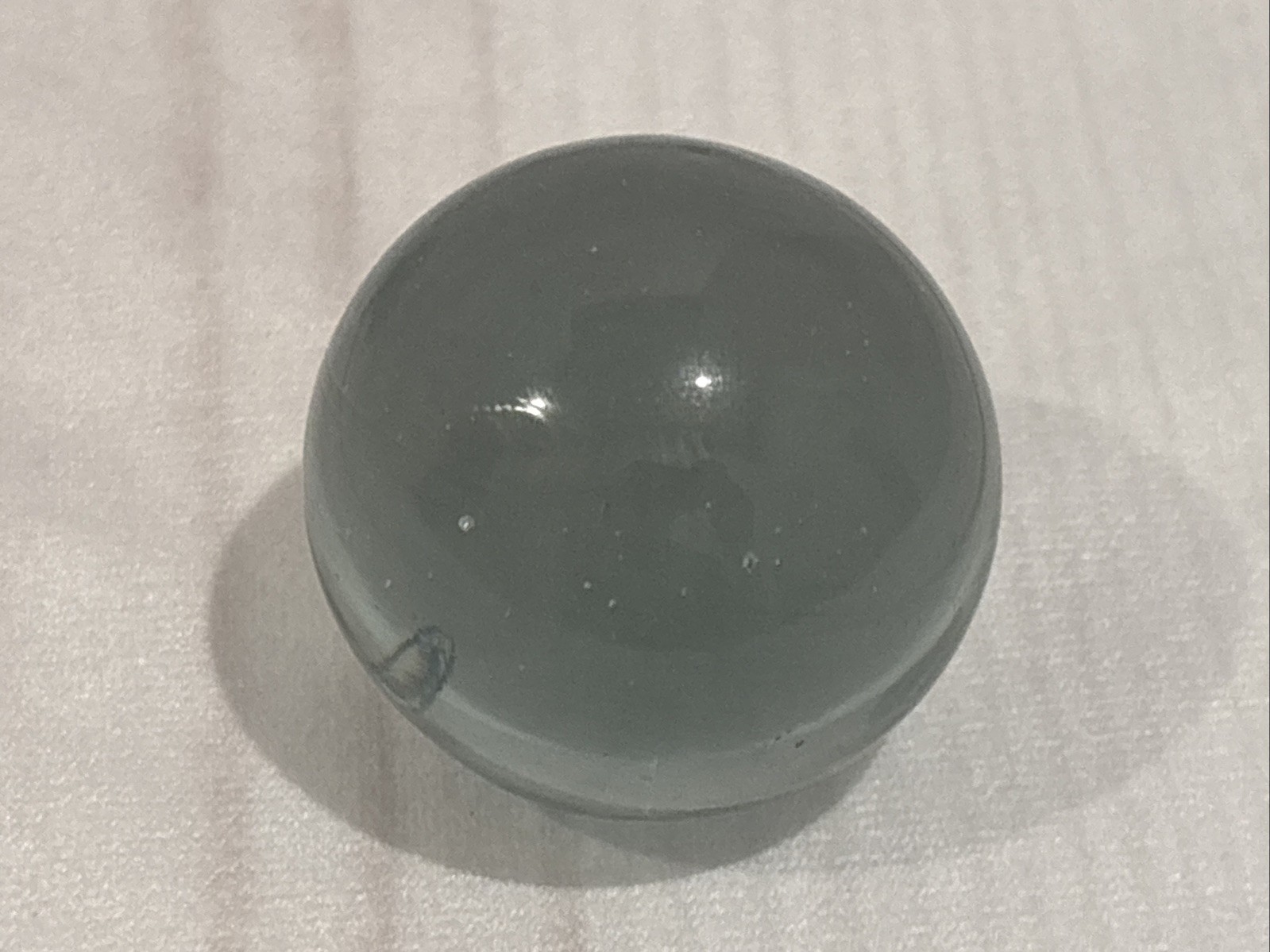 Lot Of 3 (1 7/8”, 2”, & 2 1/8”) Clear Paperweights Spheres Round Ball Art Glass!