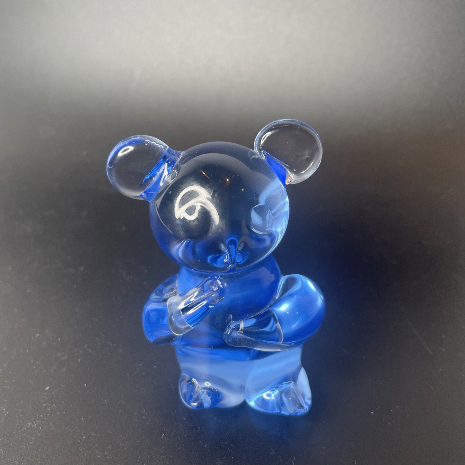 Blue Glass Koala Bear United States Commemorative Fine Art Gallery With Label