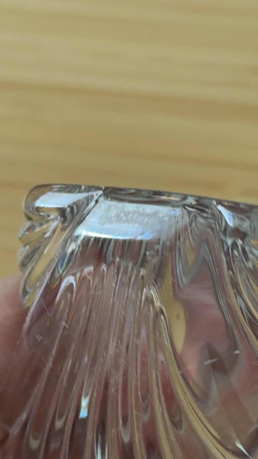 Vintage Waterford Seashell Scallop Shell Paperweight Clear Crystal Ireland