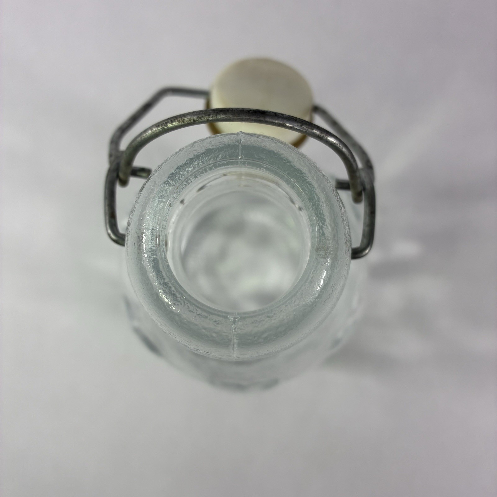 Vintage Absolutely Pure Milk Bottle Embossed Cat Made In Italy w/ Cap & Seal