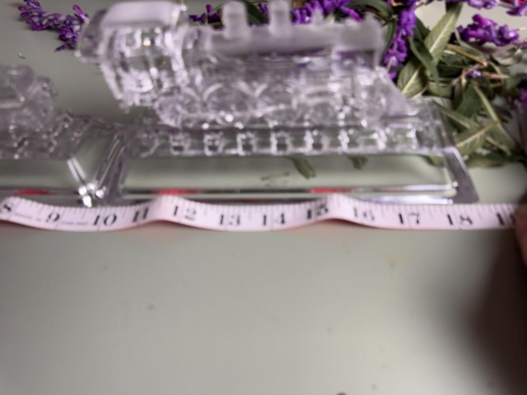 Vintage Hofbauer Crystal Orient Express Model Locomotive Figurine Desk Decor