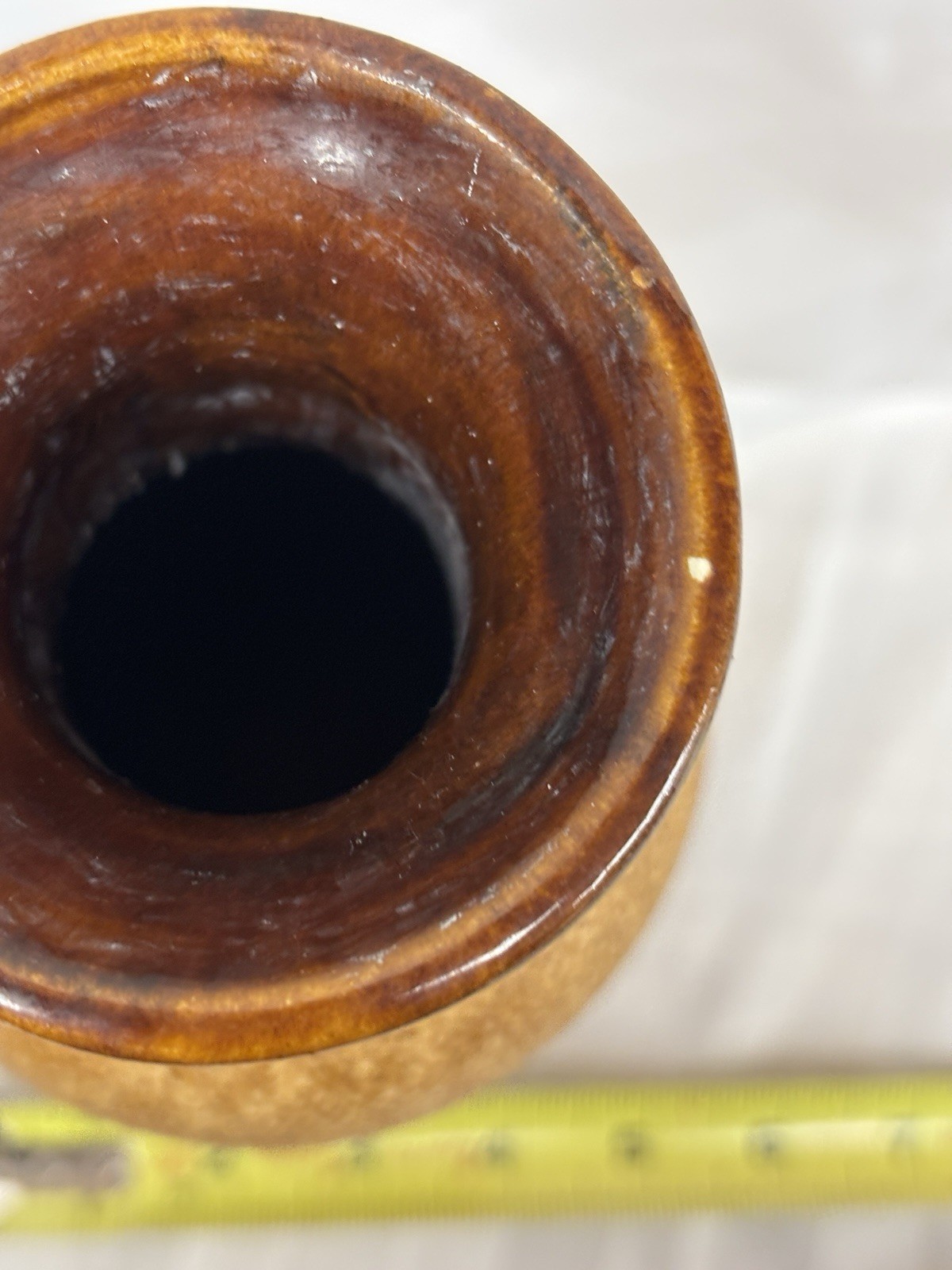 Royal Haeger USA Ceramic Pottery Vase 12″ Brown Bennington Lava Textured 1970’s